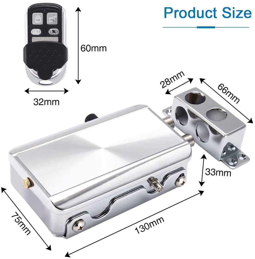 Honutige Electronic Deadbolt Door Lock, Smart Wireless Anti-Theft Home Security Keyless Deadbolt Access Control System With 4 Remote Control