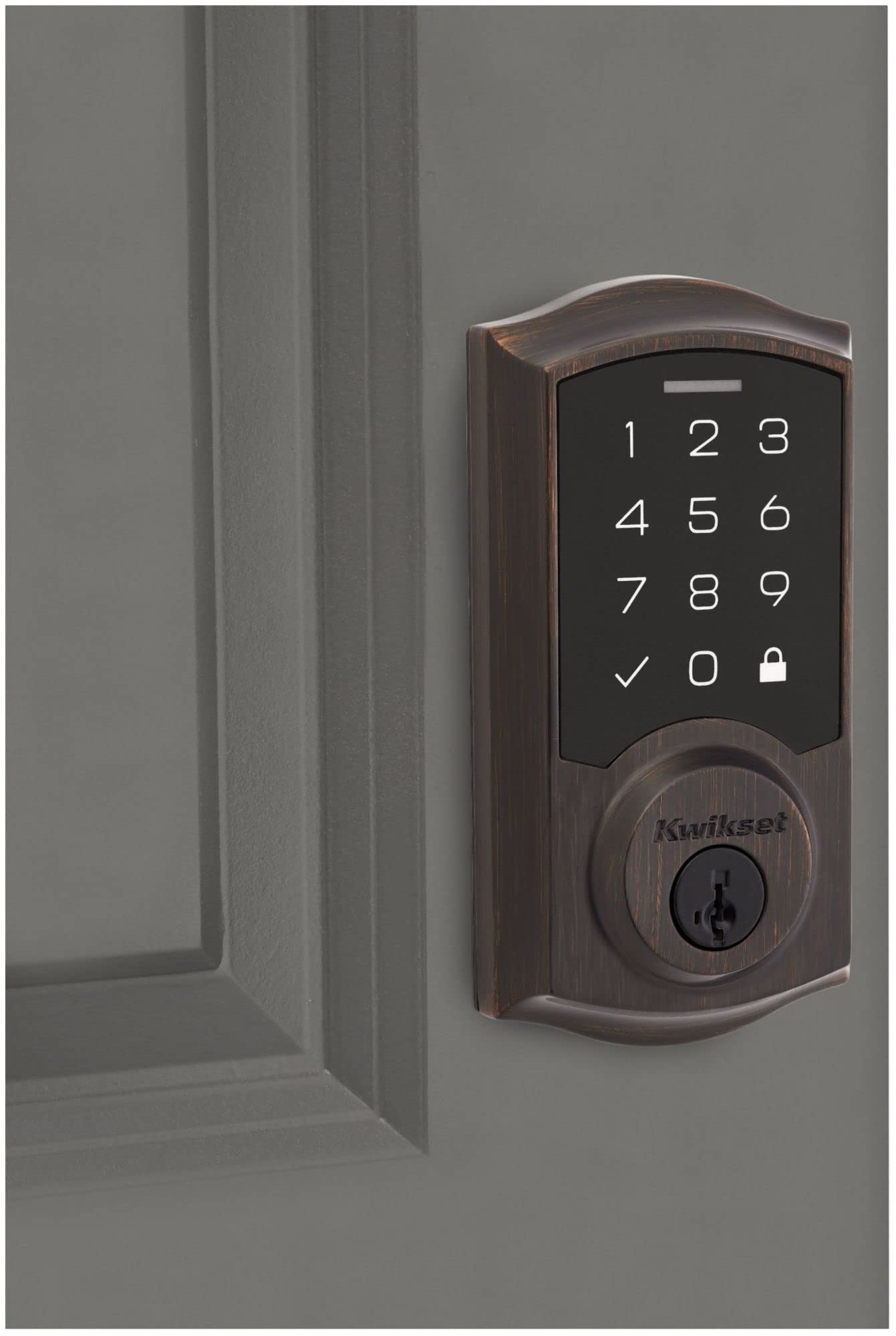 Kwikset 9270Trl-15S Traditional Smartcode Touchpad Electronic Deadbolt Smartkey Satin Nickel Finish