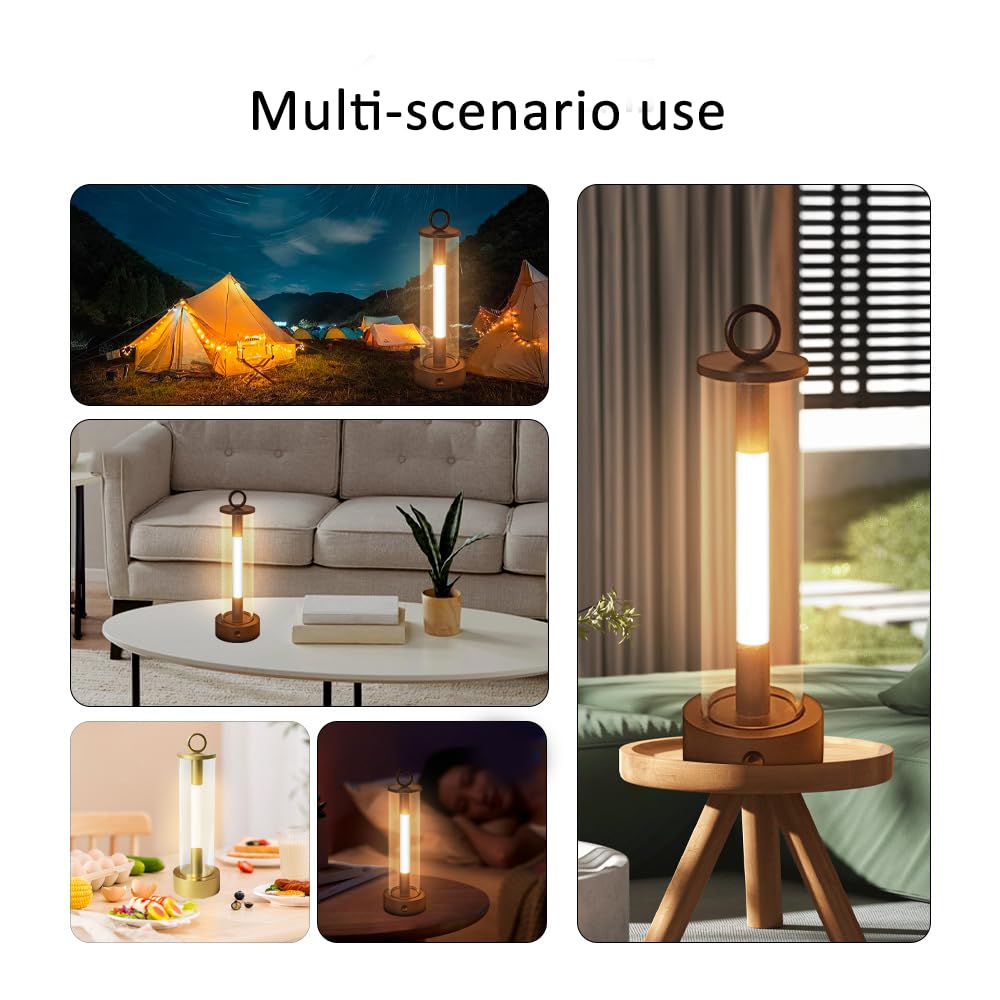 Leroxo Portable Metal Led Table Lamp,3 Color Touch Sensor Control Rechargeable Desk Lamp,3-Levels Brightness Bedside Lamp,Night Light For Kids Nursery (Silver Gray)