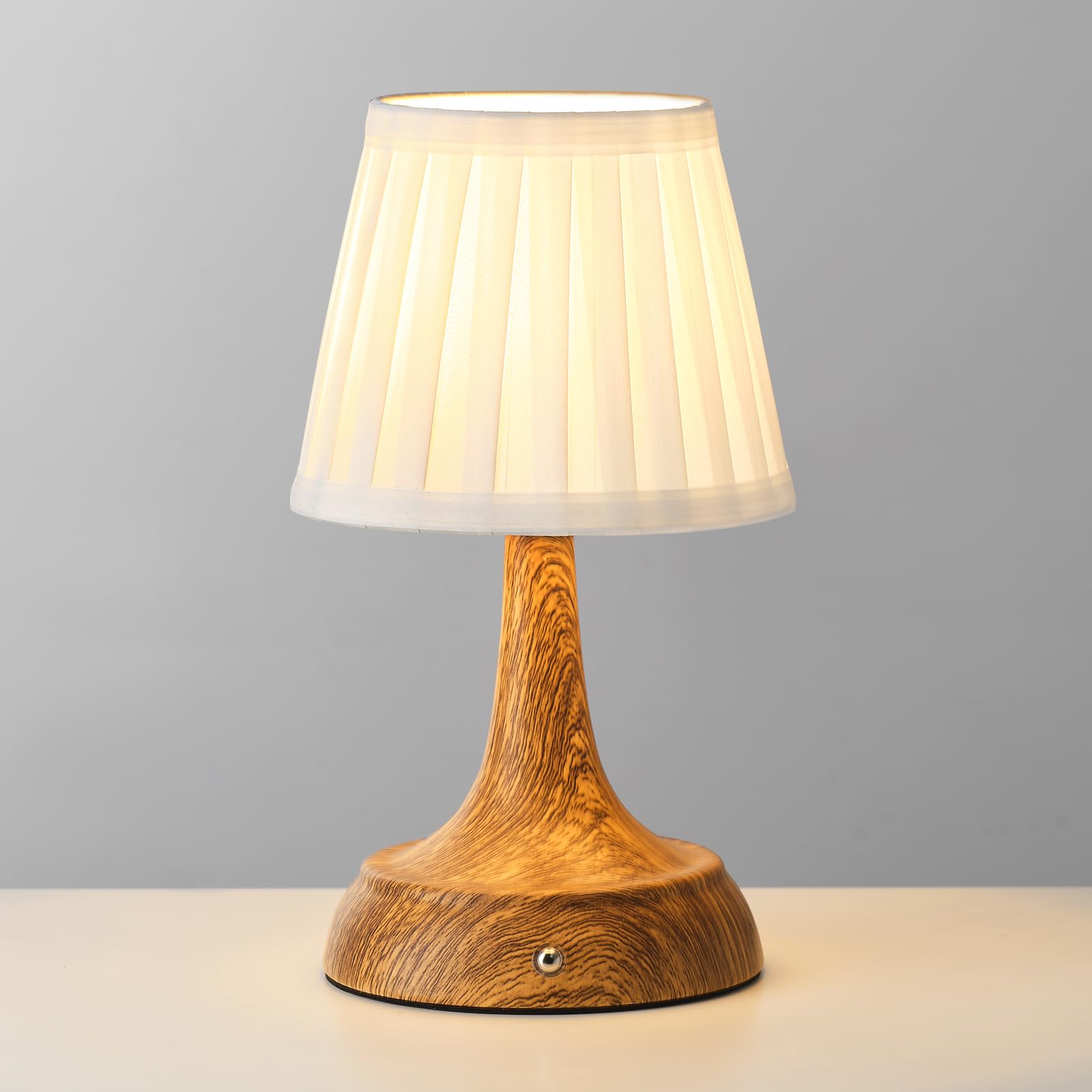 Yeezema Cordless Led Table Lamp, Modern Portable Rechargeable Battery Operated Desk Lamp Small Shower Lamp With Touch Dimmable Switch And Fabric Lamp Shade For Bedroom/Restaurant/Bedside/Nightstand/Bar