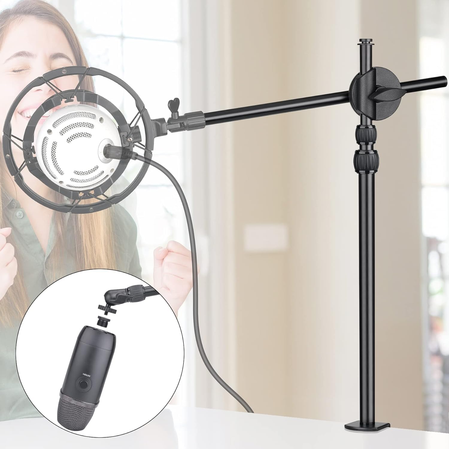 Fantaseal Overhead Tripod Phone Webcam Stand