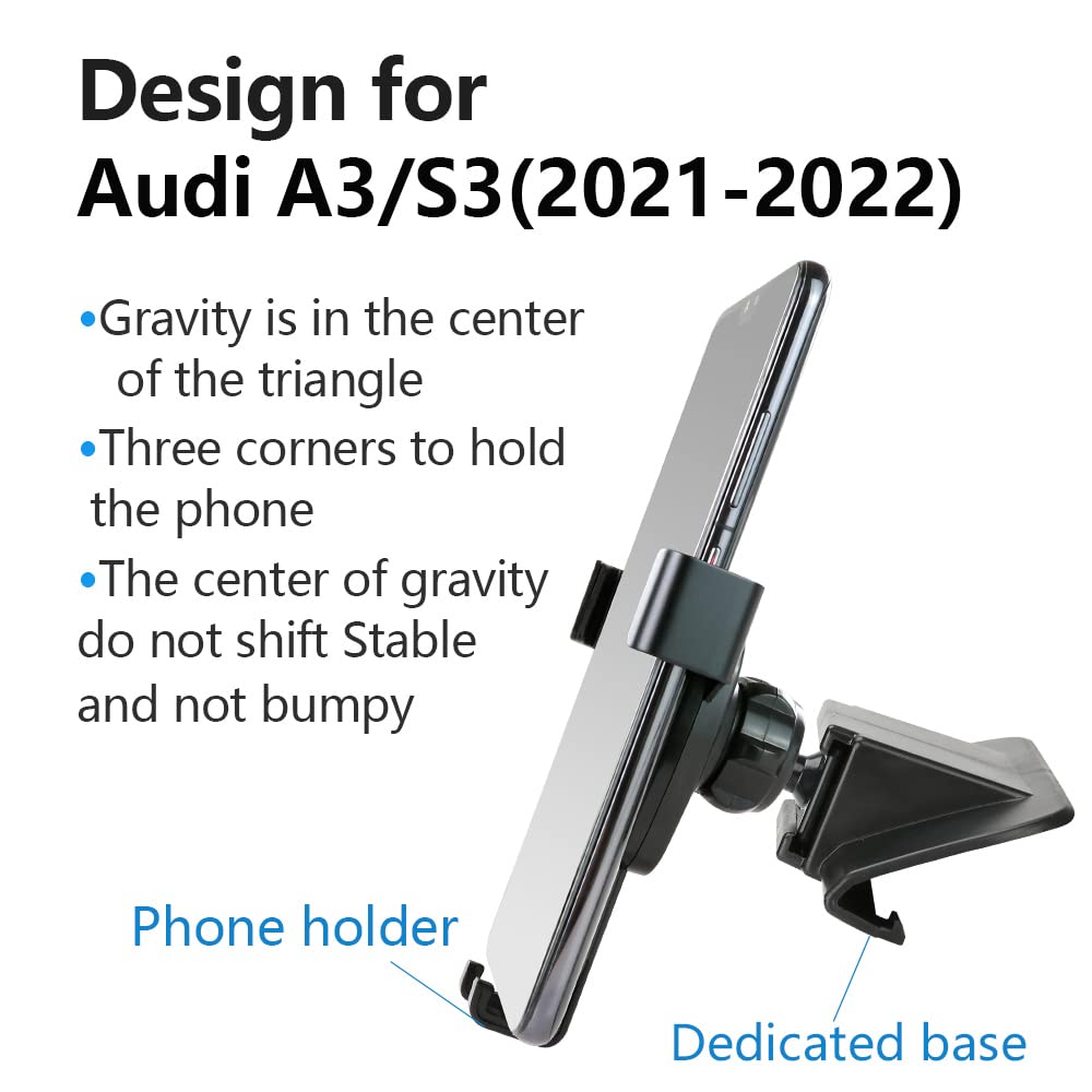 Lunqin Car Phone Holder For Audi A3 S3 Rs3      Auto Accessories Navigation Bracket Interior Decoration Mobile Cell Phone Mount