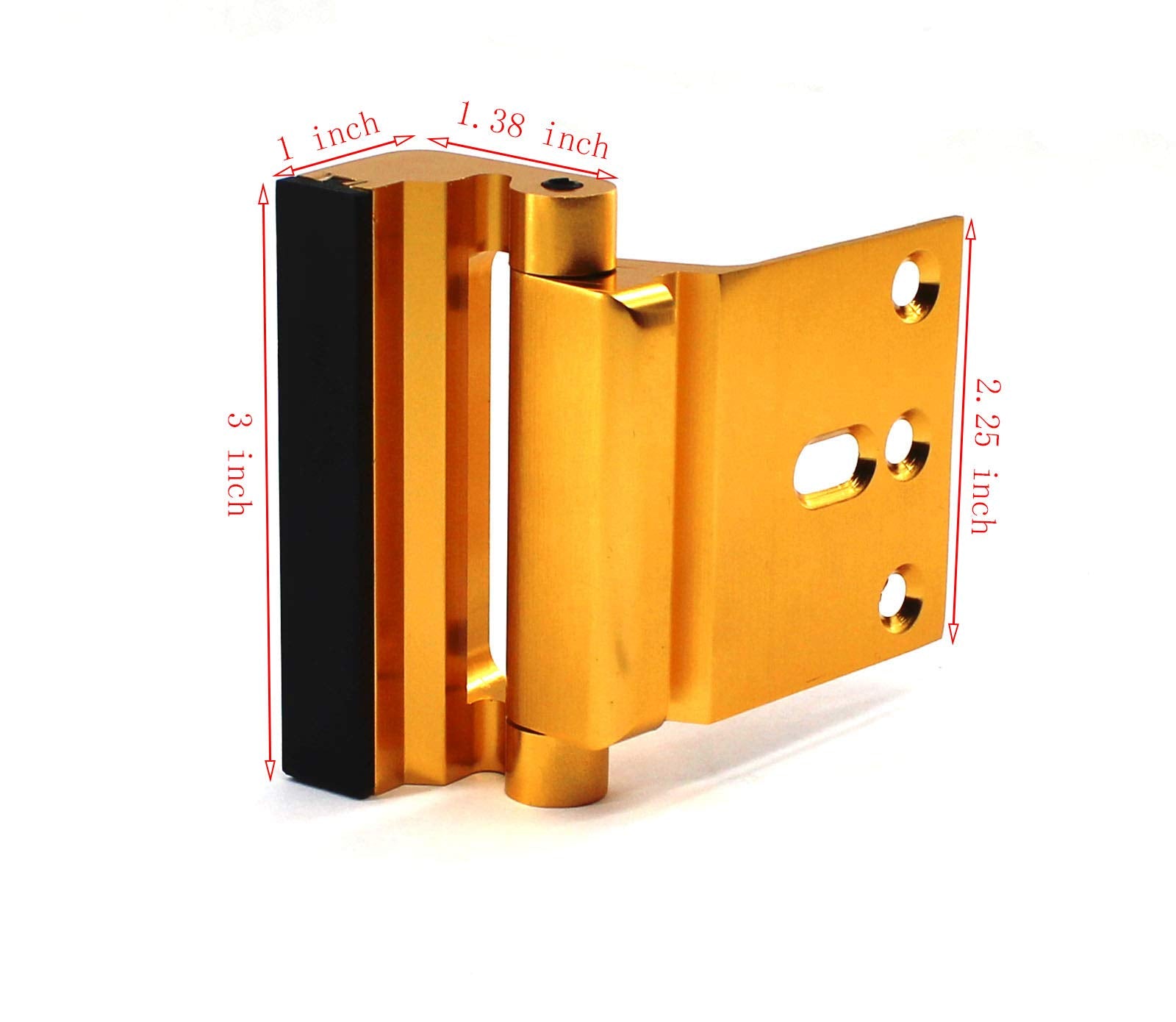 Annakideya One Piece Of Aluminum Alloy Security Door Lock Reinforcement Dead Bolt Child Safety Door Lockoxidized Gold Color