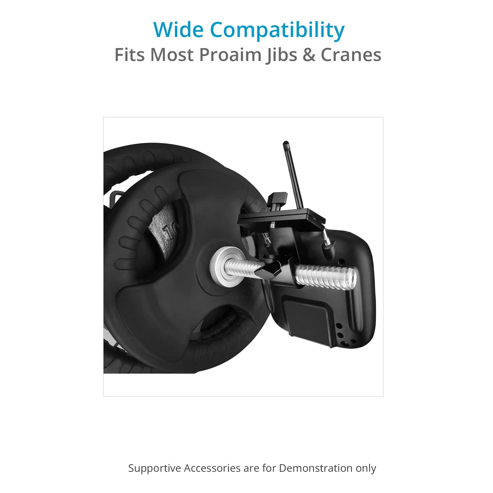 Proaim Jib/Crane Gimbal Mount Kit For M/Mx Camera Gimbals. 37Mm Diameter Jib Mount. Quick Release Adapter. Remote Controller Clamp. Compatible With Jib/Cranes, Tripods. (Rn-244-00)