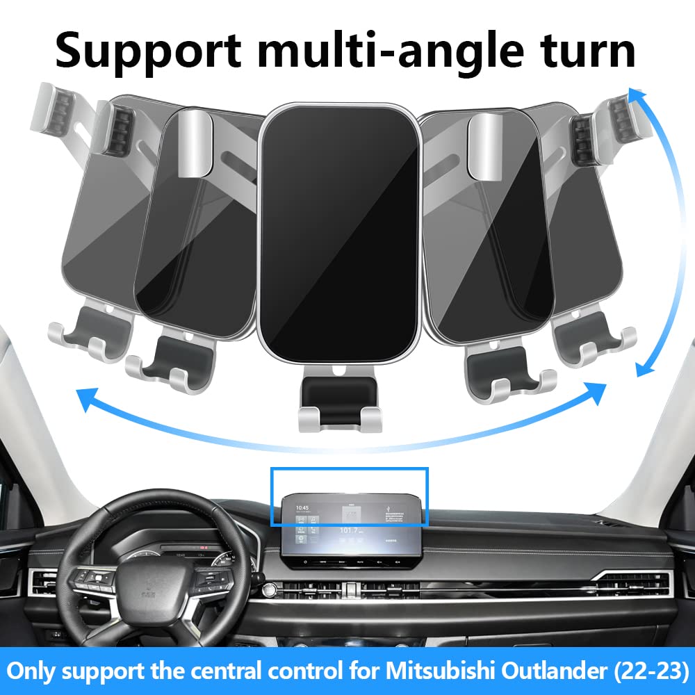 Lunqin Car Phone Holder For Mitsubishi Outlander    And Outlander Phev   Auto Interior Accessories Best Cell Phones Mount Cellphone Mobile Cradle Charging Navigation Screen Bracket