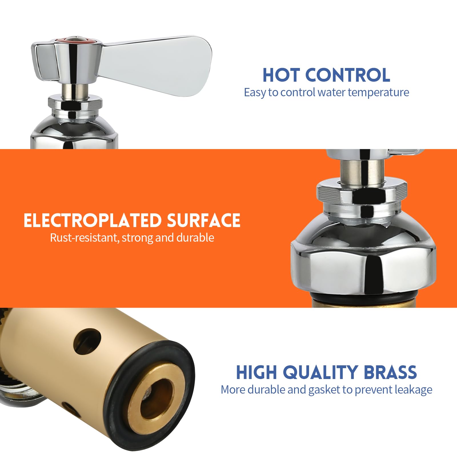 Aplwy 25" Height Commercial Faucet Wall Mount With Sprayer 8" Adjustable Center 12" Swing Spout, Wall Mount Kitchen Sink Faucet With Pull Down Pre-Rinse Sprayer For 1/2 Compartment Sink