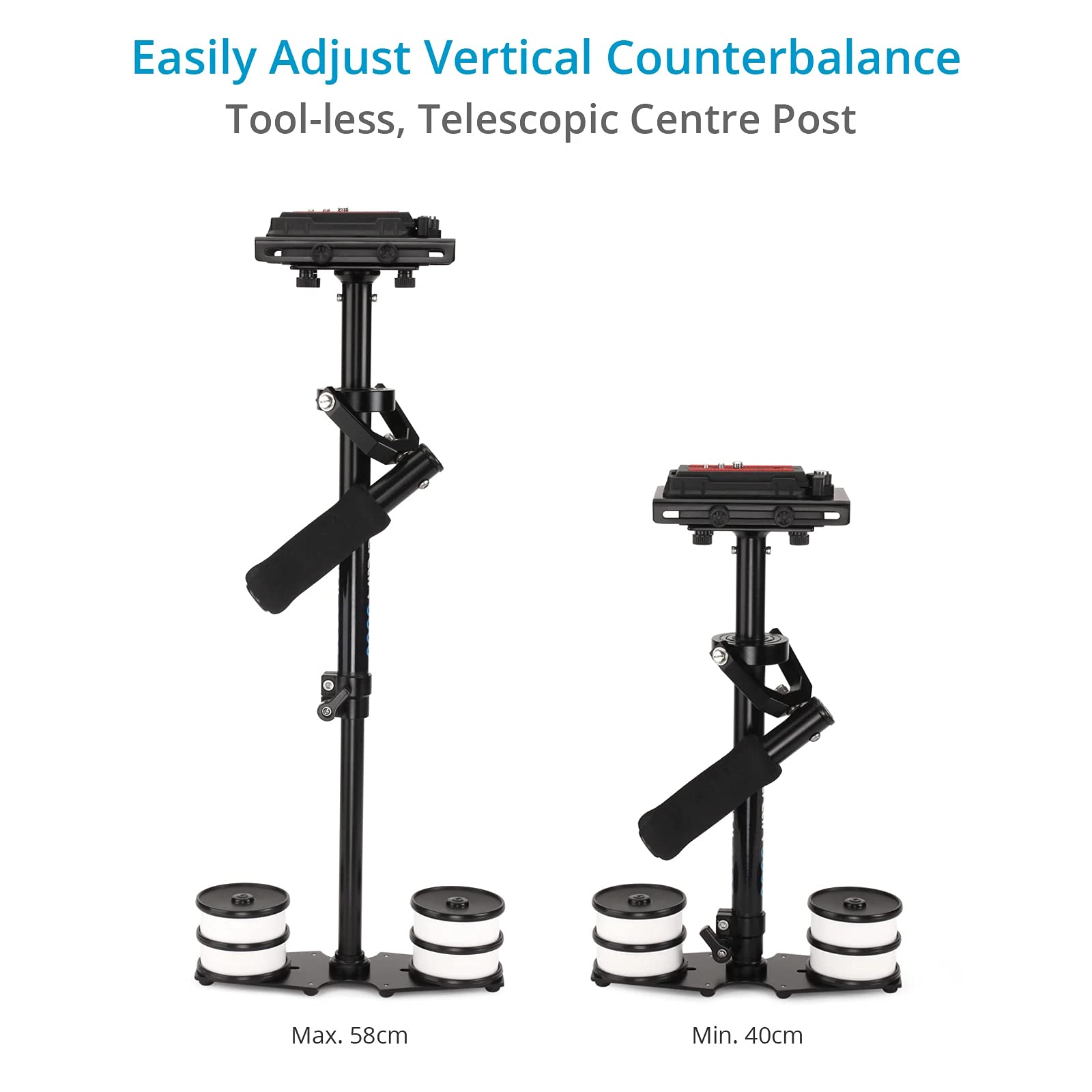Flycam 3000 23”/58Cm Professional Handheld Camera Stabilizer. For Dslr Video Camcorders. Payload Up To 3.5Kg /8Lbs. (Flcm-3000-Q)