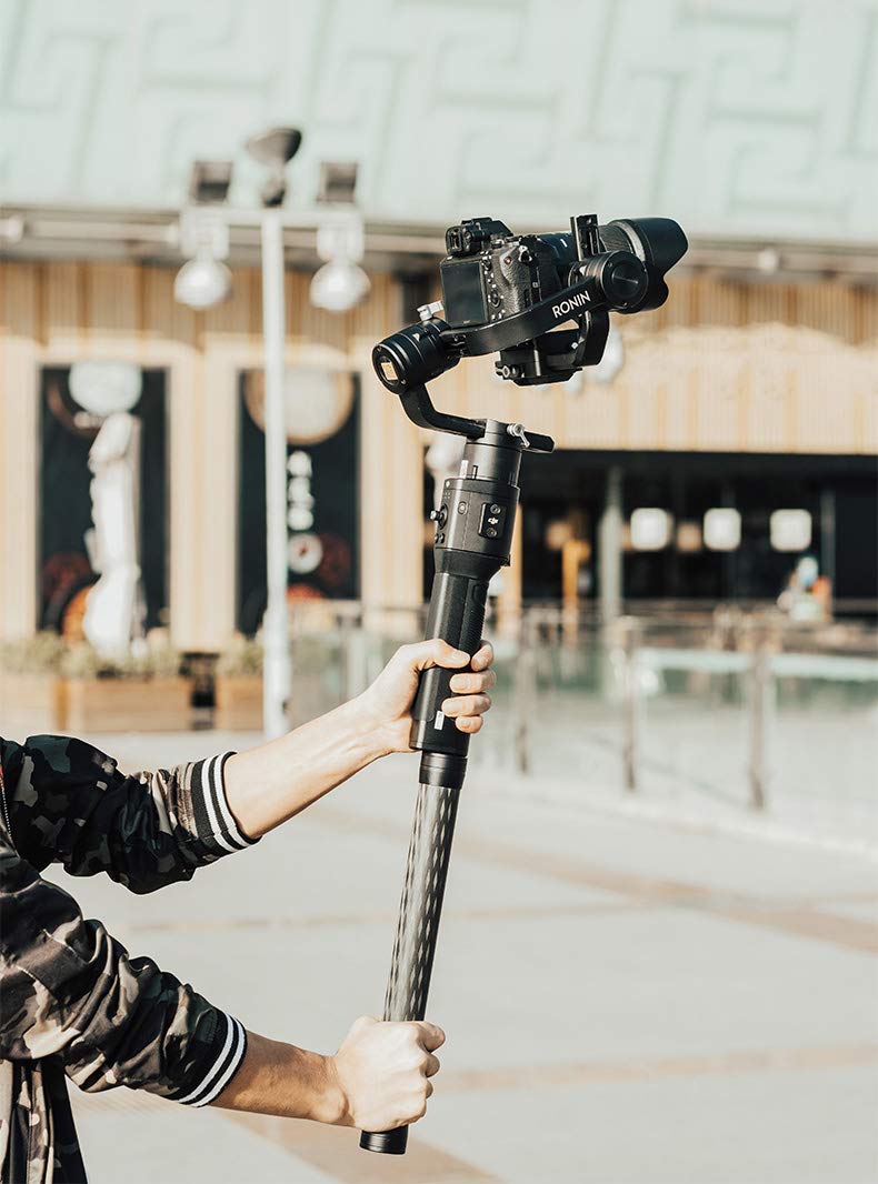 Atoptek Gimbal Extension Pole Carbon Fiber Rod Monopod Stick Lightweight 1/4'' 3/8'' Thread For Dji Ronin S/Sc, Osmo Mobile 3, Zhiyun Crane 2 V2, Moza Aircross, Feiyutech, Dslr Camera, Stabilizer