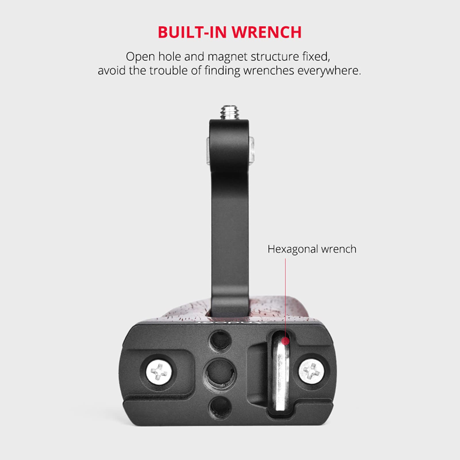 Andoer Universal Camera Cage Wooden Handle Left/Right Side Hand Grip With Cold Shoe Mount 1/4 Inch & 3/8 Inch Screw Holes Video Photography Accessories