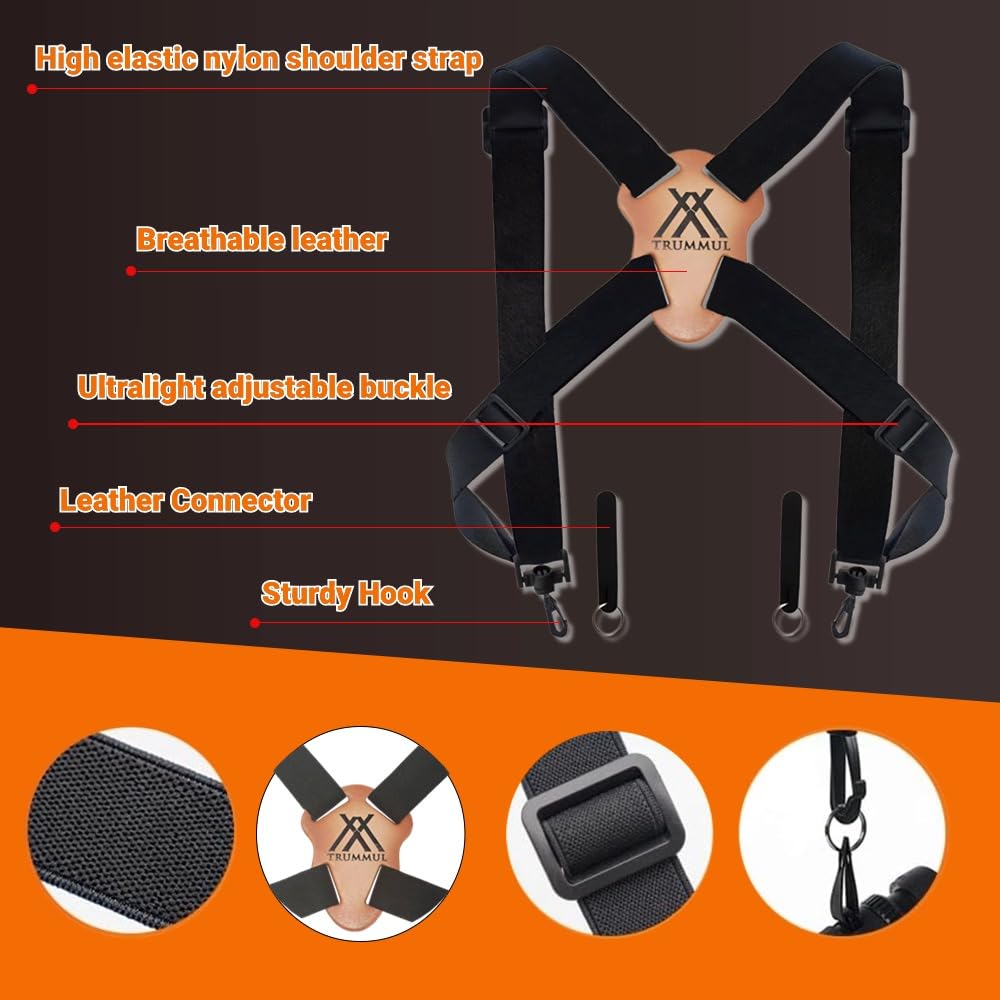 Trummul Binocular Harness Strap Best Chest Harness Strap For Hunters Photographers And Golfers  Version(Black)