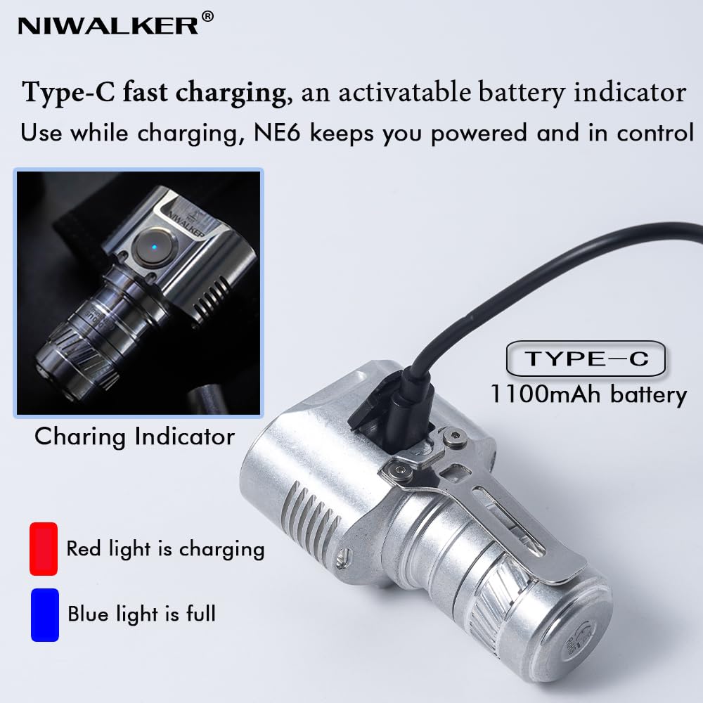 ET mini Flashlight, Magnetic Tailcap Handheld Flashlights, Type-C Rechargeable,Dual Beam Mutli Purpose,3200 Lumen EDC LED Pocket Flashlight,Cool White & Neutral White