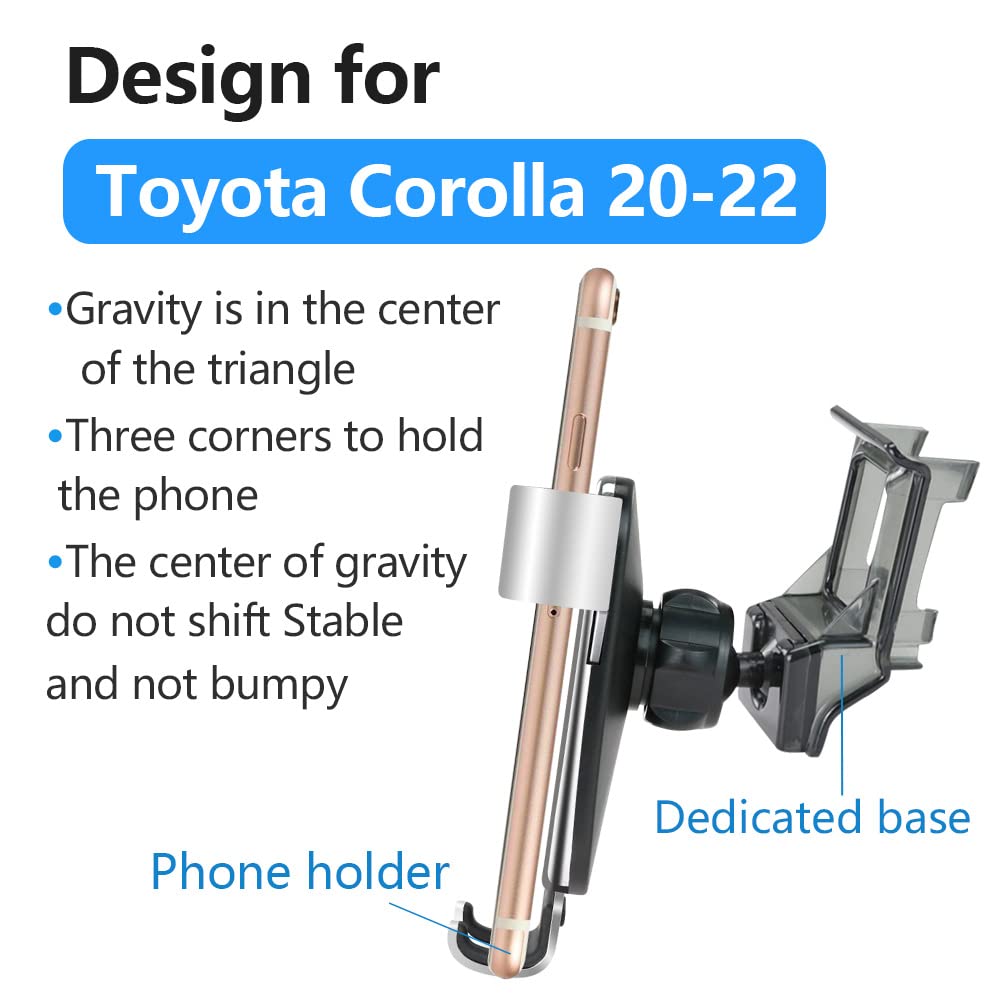 Musttrue Lunqin Car Phone Holder For Toyota Corolla 2020      And Corolla Cross - & Hybrid Hatchback Auto Interior Accessories Cell Phones Mount Cellphone Mobile Charging Gps Cradle