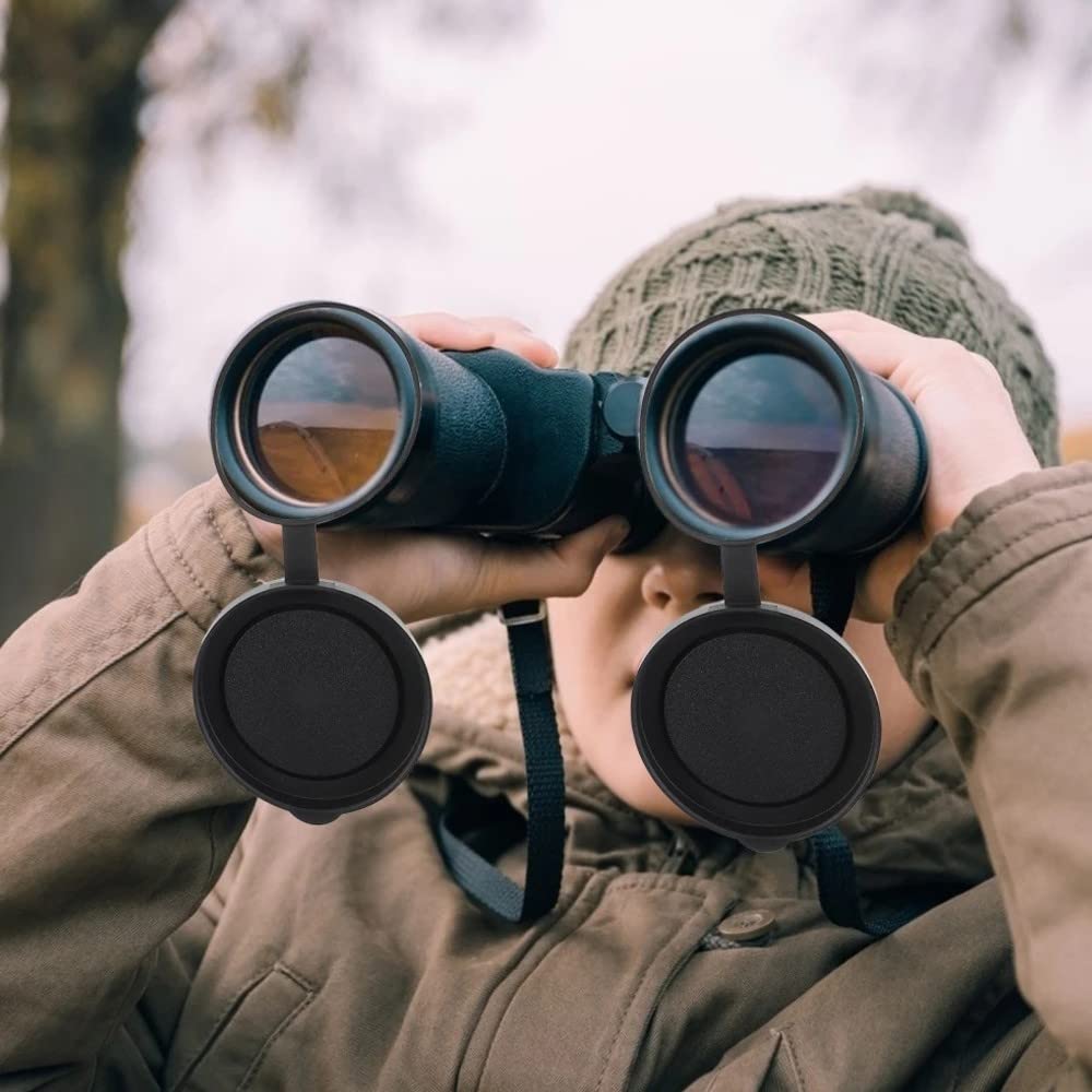 Mioyoow 10X42 Optics Binocular Caps, Objective Lens Caps Rubber Waterproof Binoculars Protective Covers For Compact Binoculars