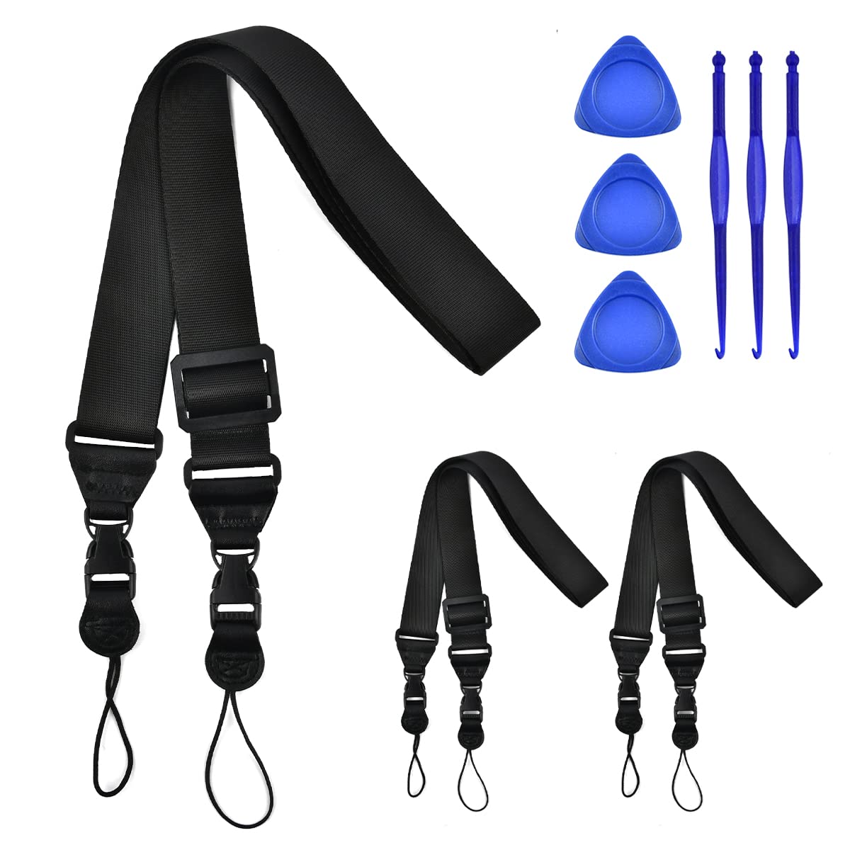 Foccts 3 Pack Adjustable Shoulder Strap, Nylon Neck Lanyard For Ipad, Tablet Lanyard Strap Replacement Shoulder Strap For Ipad Case Tablet Case, Camera Binocular Crossbody Laptop Luggage Bag