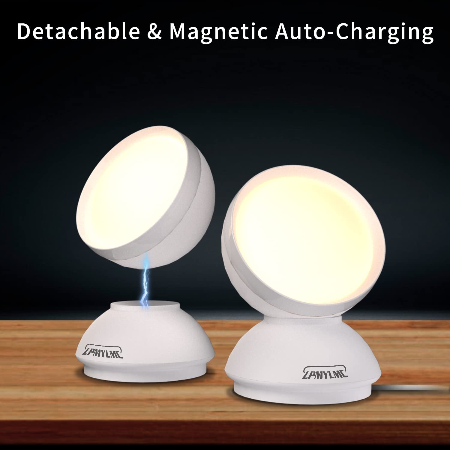 Lpmylmc Smart Night Light Table Lamp With Rgbww, Portable Voice Control Led Dimmable Bluetooth Table Lamp, Compatible With Alexa & Google Assistant For Bedroom, Living Room, Gaming, Decoration