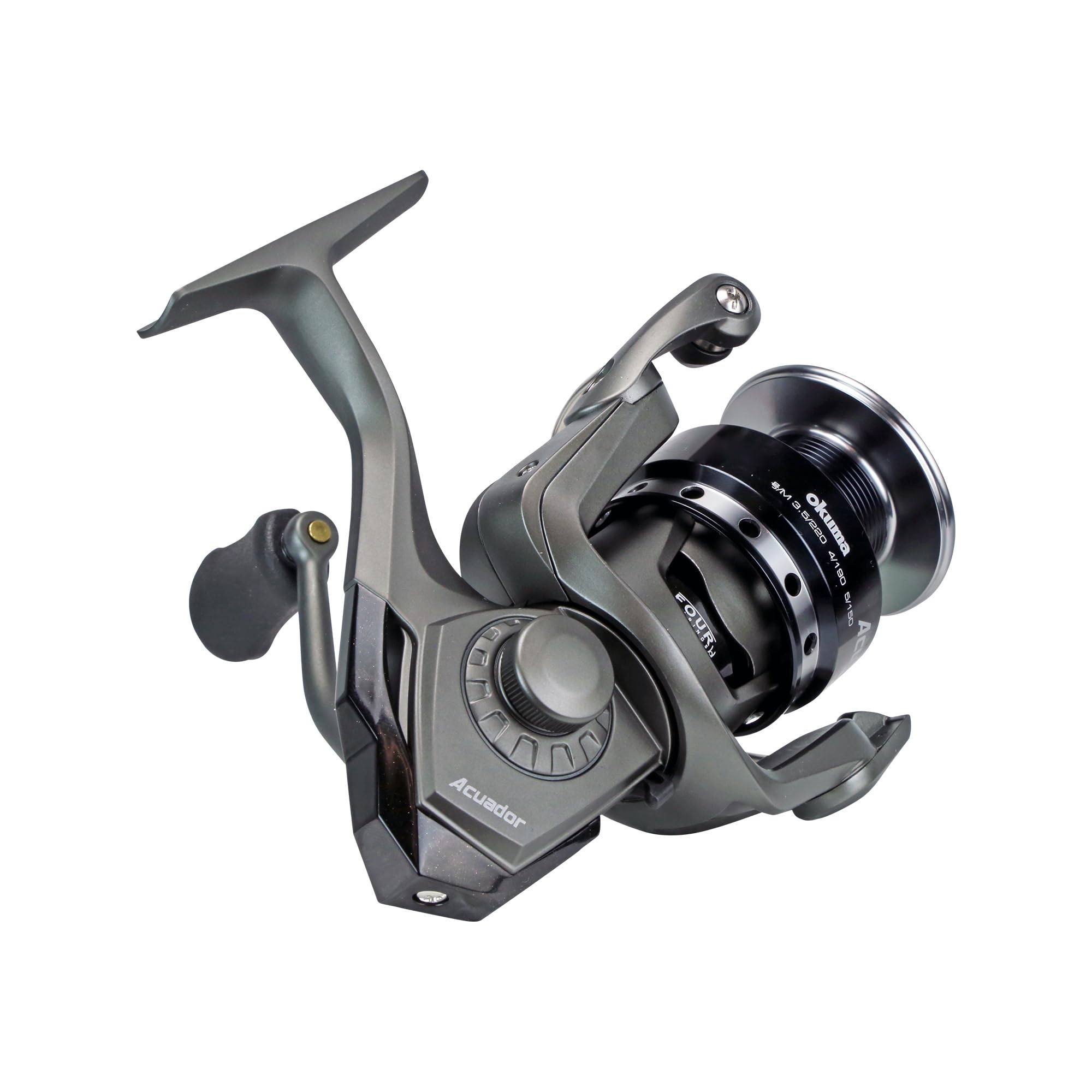 Okuma Acuador 4Bb Steel Drive Lightweight Freshwater Spinning Reel, Acu-4000A,Black