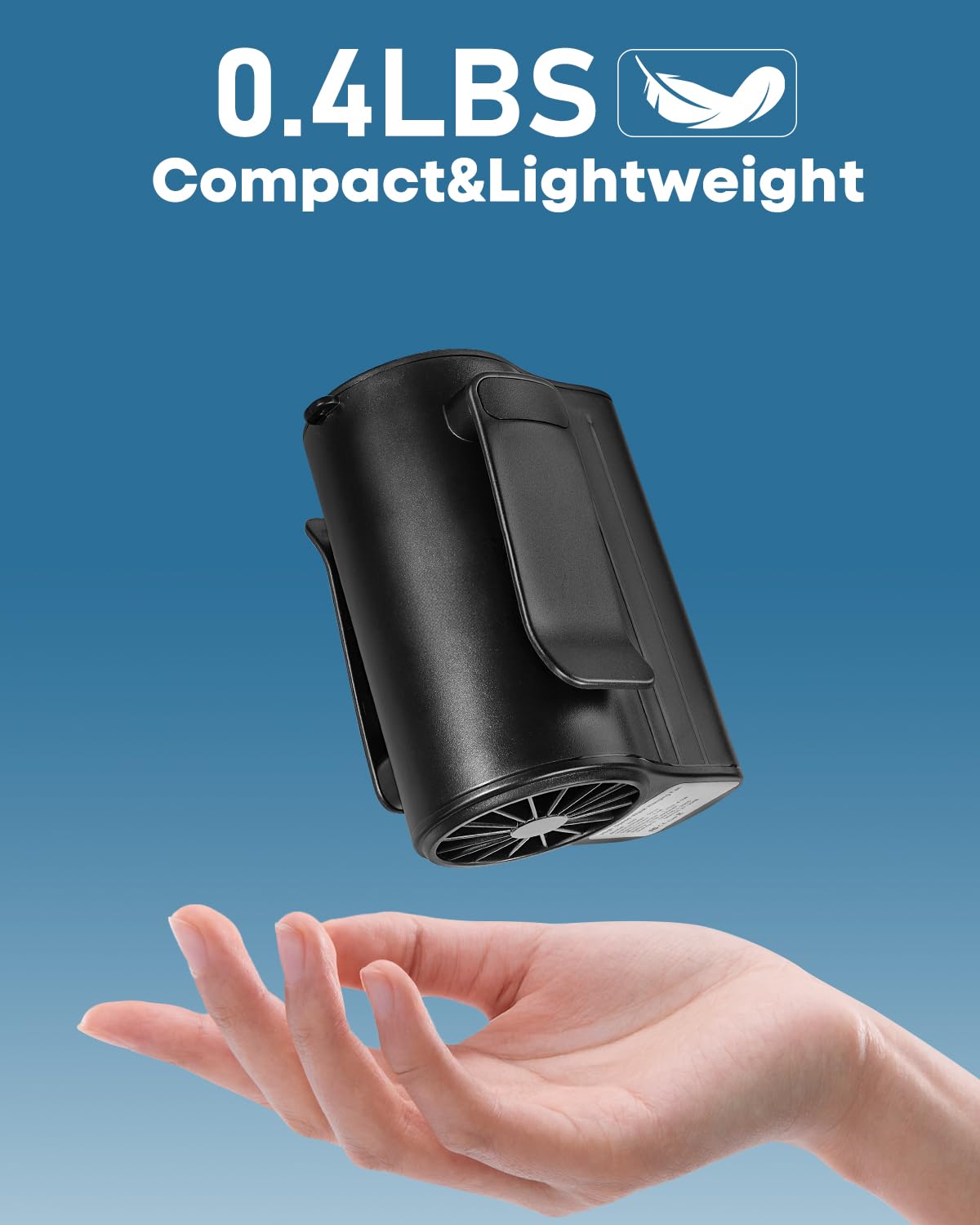 Girasol Portable Waist Fan Rechargeable With 100 Speeds 13300Rpm Strong Airflow, 4000 Mah