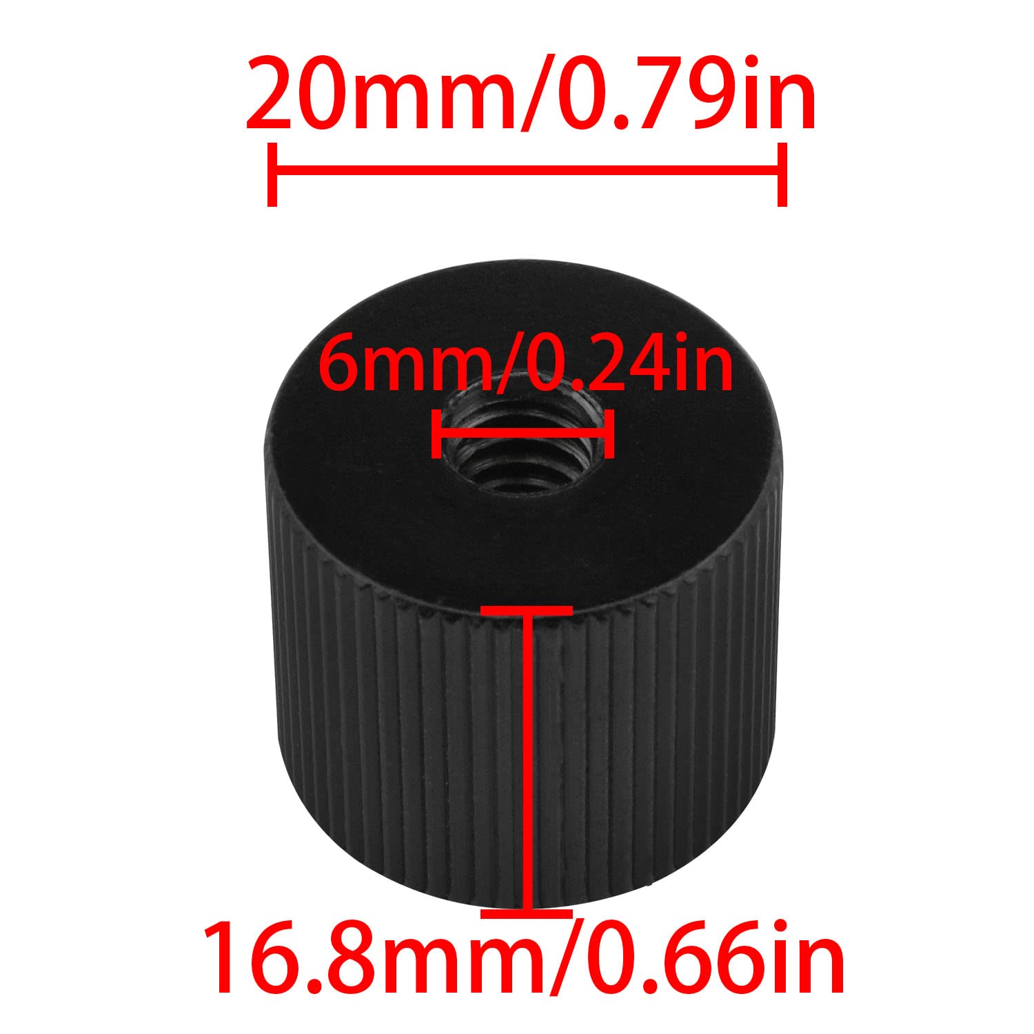 Loveiysp Lovelysp 1/4"-20 Thread Tripod Nut Tripod Nut Barrel Connection Nut For Articulating Tripod Rigs Replacement-3Pcs