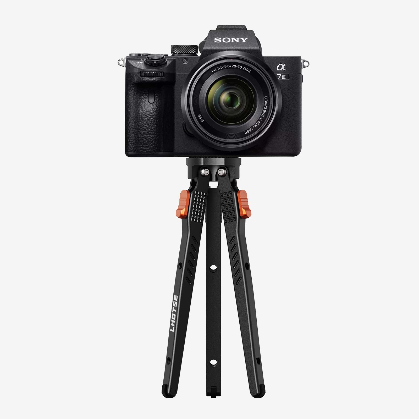 Lhotse Mini Camera Tripod With 1/4" Screw, Desktop Tabletop Tripod Stand Fit For Gopro Hero/Osmo Mobile/Gimbal Handle Grip Stabilizer/Crane 2/Smooth 4 And All Cameras Black
