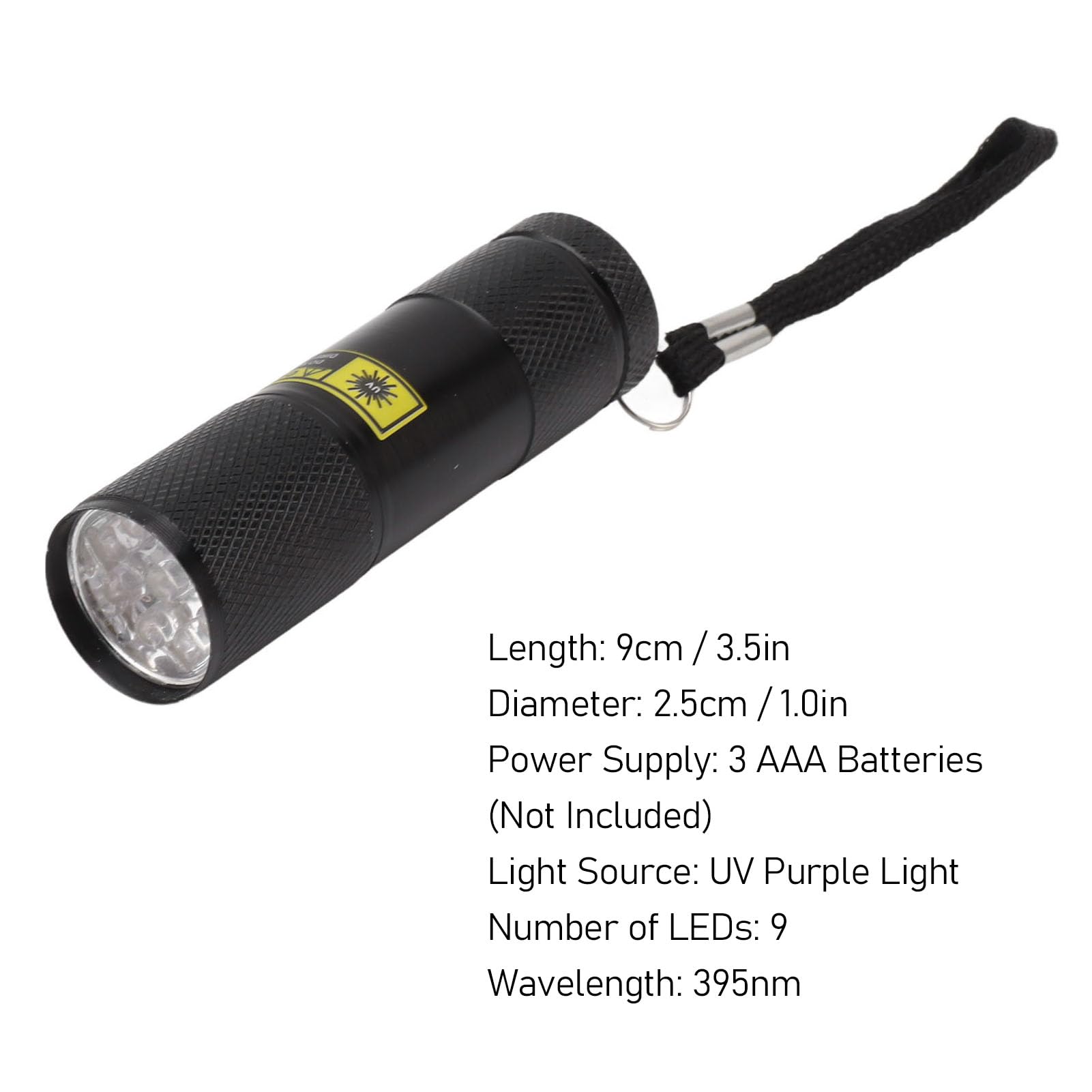 Hztyyier Small Flashlight With 9 Black Light Features Money Verification Illuminate For Manicures Black Holder Included Superior Blacklight Fixture Quality