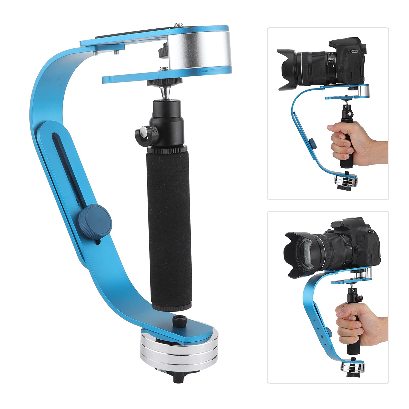 Hilitand Aluminum Handheld Video Dslr Camera Stabilizer With Handle For, Smartphone, Camcorder, Digital Slr Camera, Dv, Up To 3.3 Lbs, Smooth Steady Glide