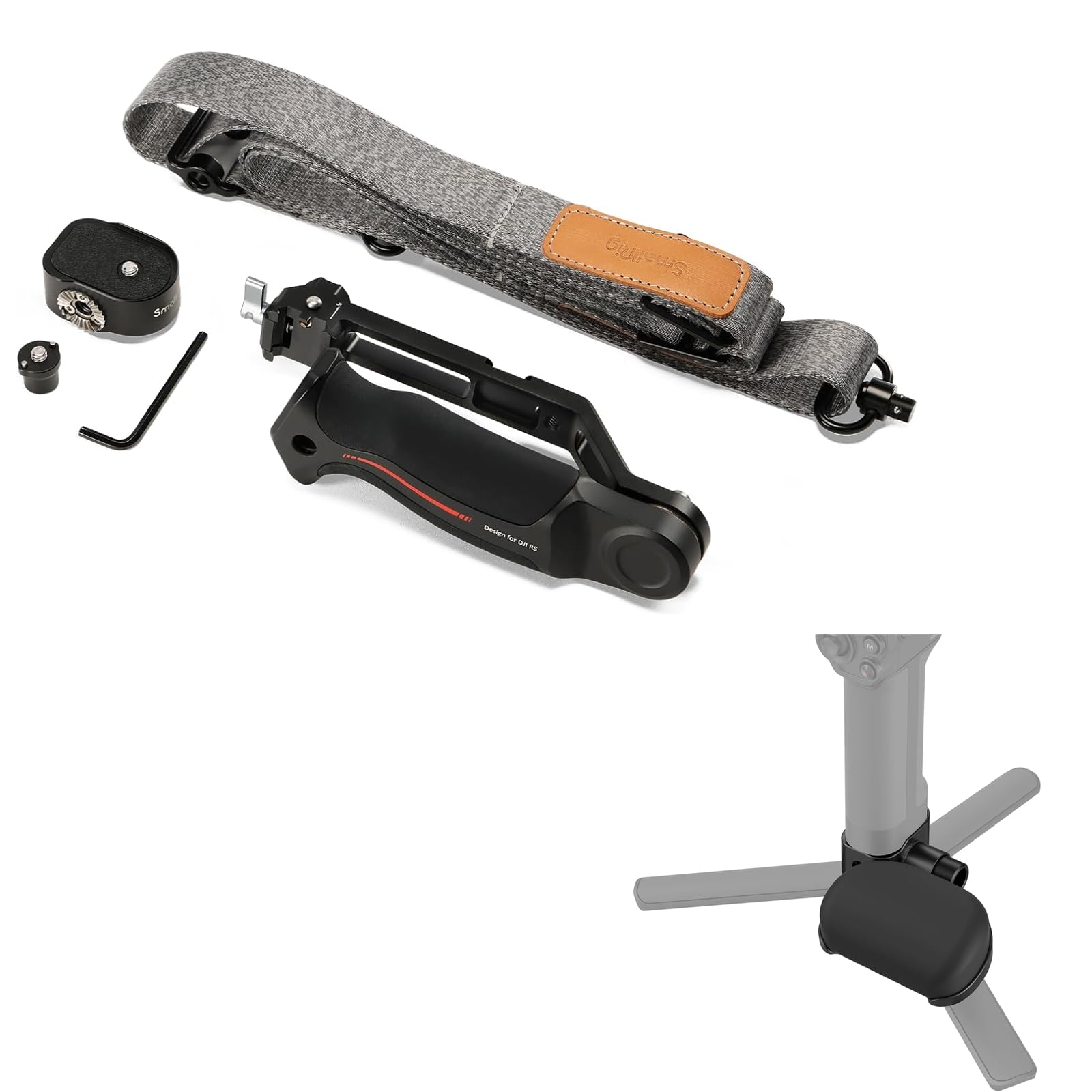 Smallrig Adjustable Sling Handgrip Gimbal Sling Handle W/Shoulder Strap + Wrist Support For Dji Rs 4/Rs 4 Pro/Rs 3/Rs 3 Pro/Rs 2