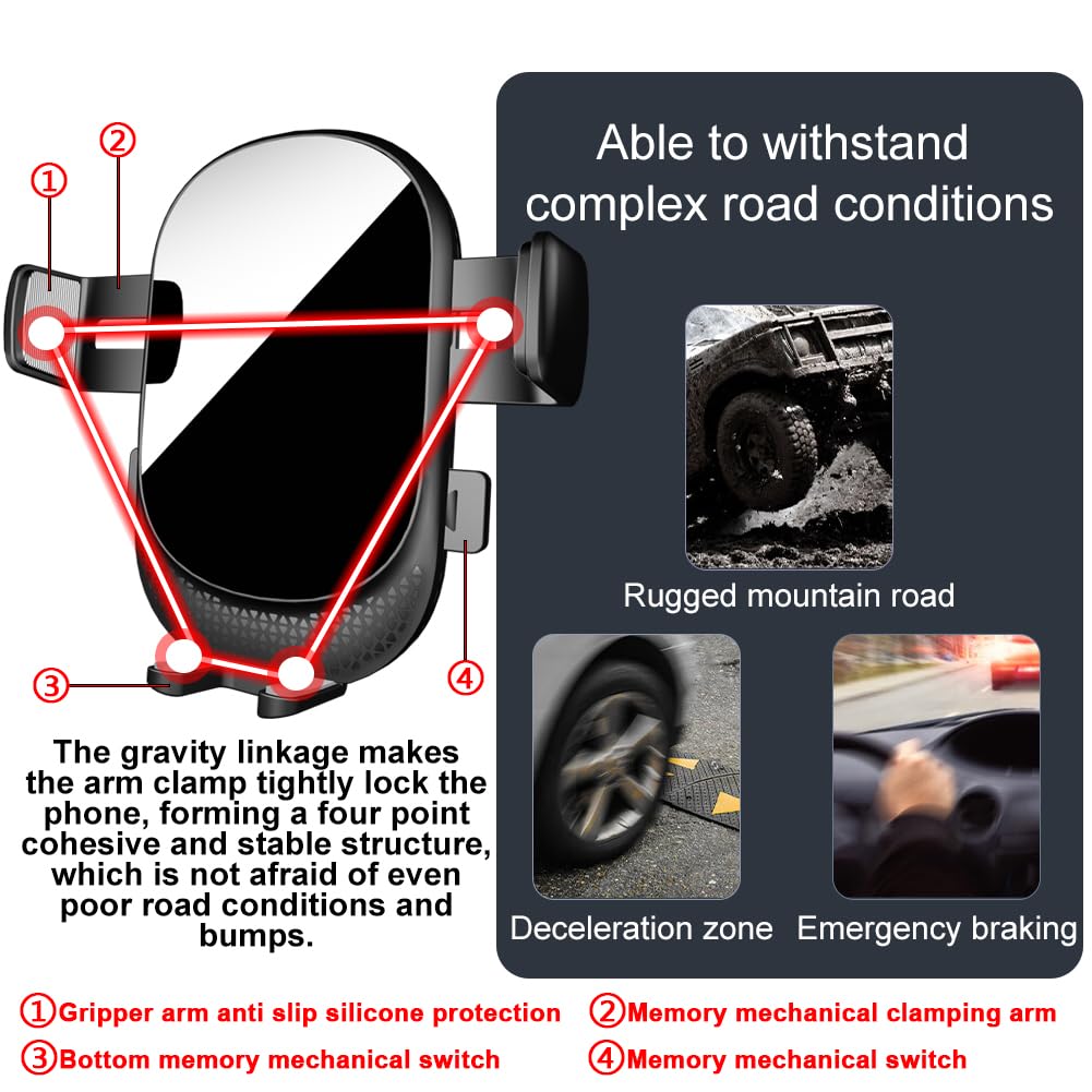 Mikeham Car Phone Holder For Bmw X5/X6/X7 Auto Accessories [Only For Bmw - X5/X6 & - X7 Suv] [Auto Lock Hands  Cell Phone Mount Car Fits For Iphone & All Smartphones]
