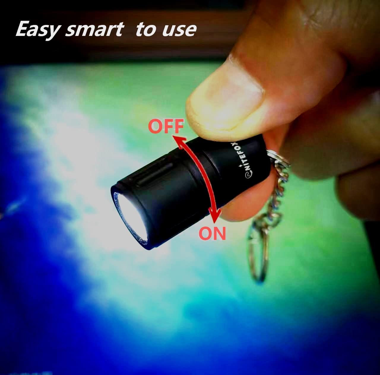 Nitefox E3 Mini Keychain Flashlight Micro Small Keychain Light Bright 100 Lumens Protable Pockect Light Key Ring Torch For Everyday Dog Walk Camping Hiking Nice  For Parents Friends