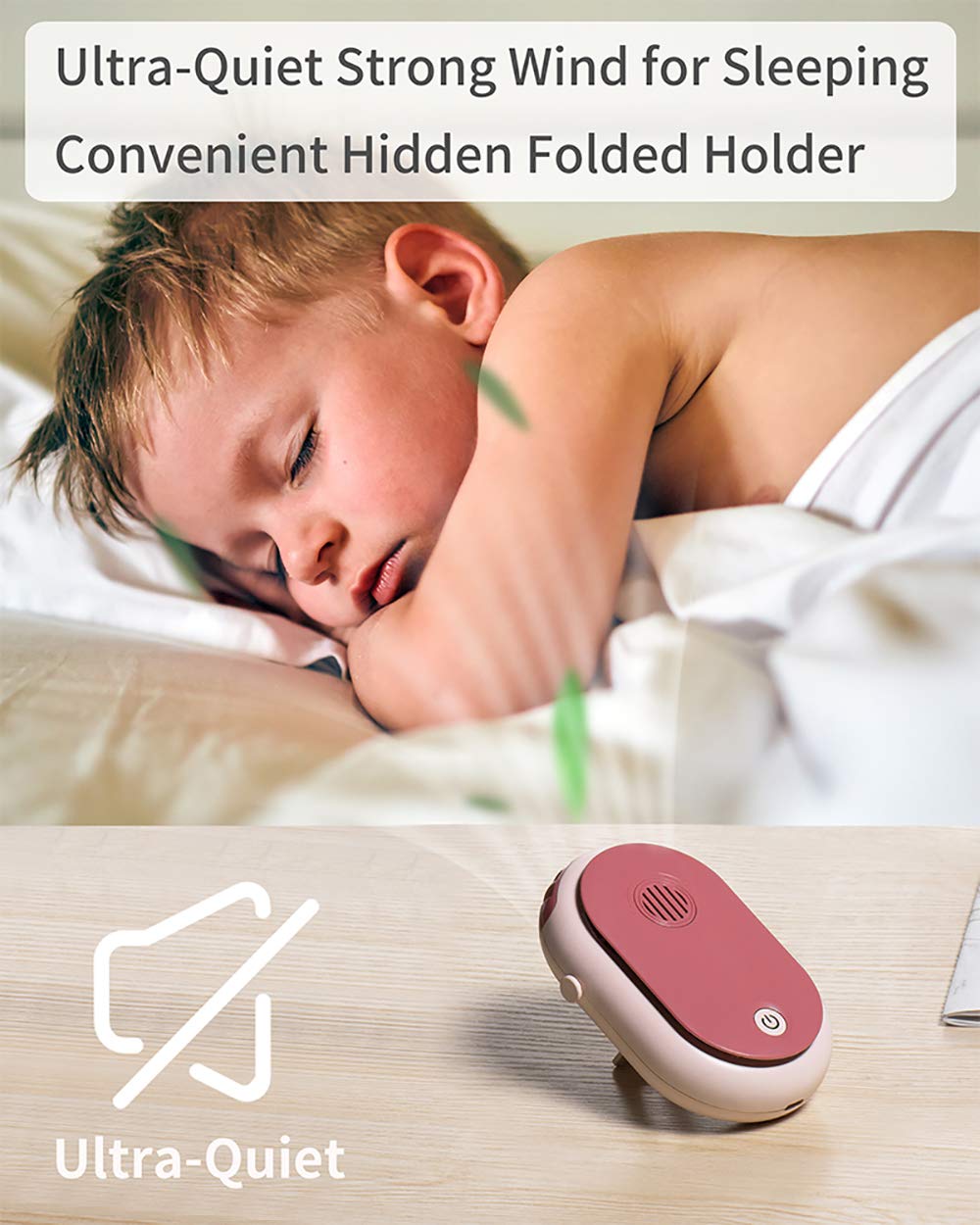 Portable Hanging Neck Fan Wearable Personal Fan Battery Operated Usb Rechargeable 3 Speed