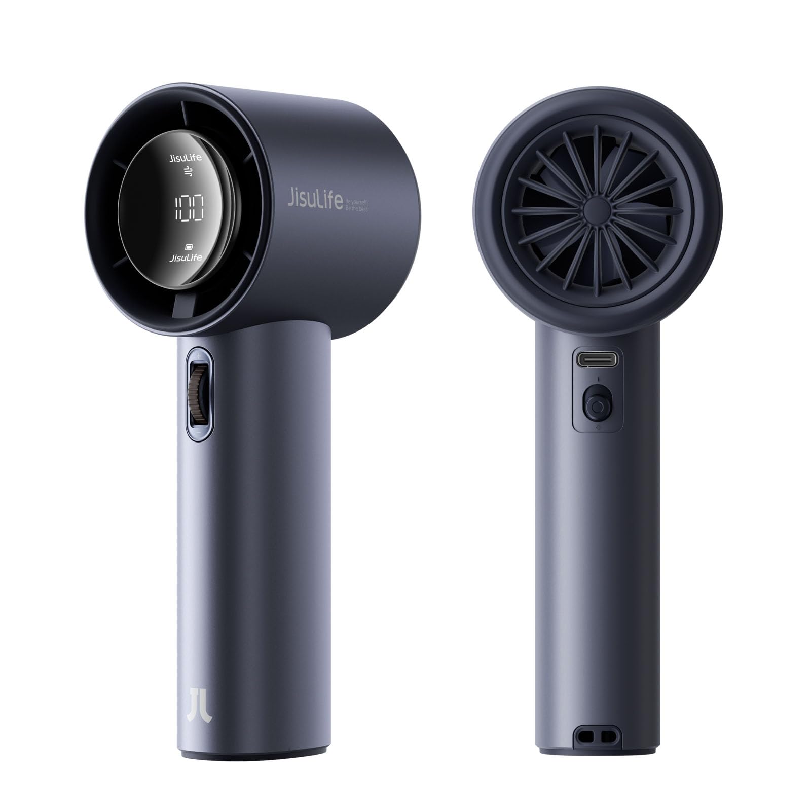 Jisulife Portable Handheld Fan,Speed(1-100) Adjustable Turbo Mini Fan,3600Mah Battery Rechargeable - Koospark