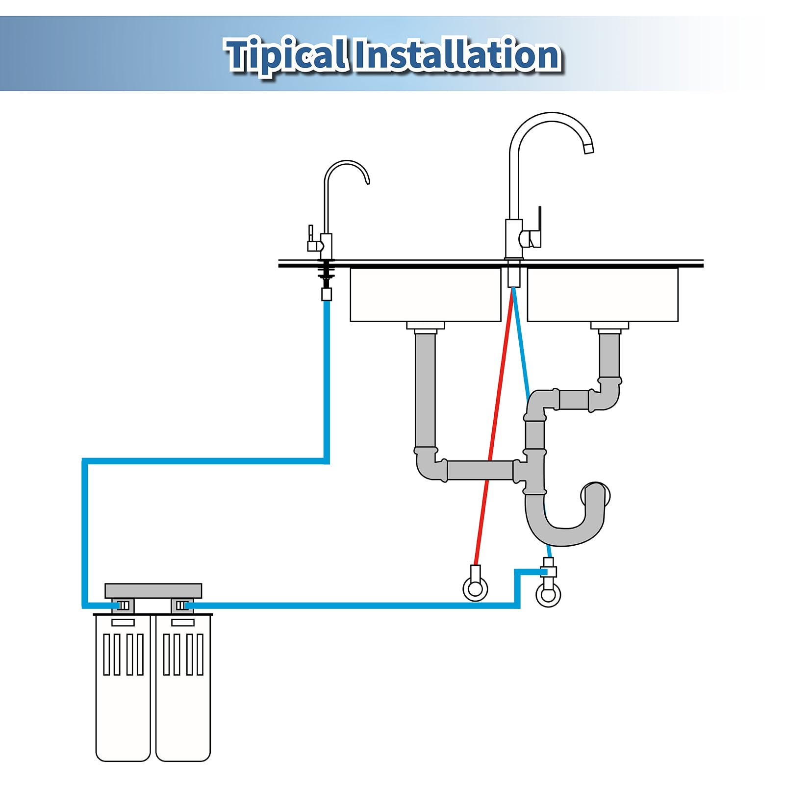 Joisinus Matte Black Drinking Water Faucet Non Air Gap Filtered Faucet For Kitchen Sink Reverse Osmosis System Or Bar Sink Stainless Steel
