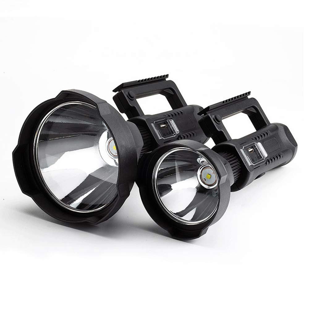 Hunting Friends Super Bright Rechargeable Spotlight, Handheld Utility Flashlight 4 Modes High Power Portable Waterproof Led Searchlight Usb Output P50 Camping Torch For Outdoor (P50-Medium Size)