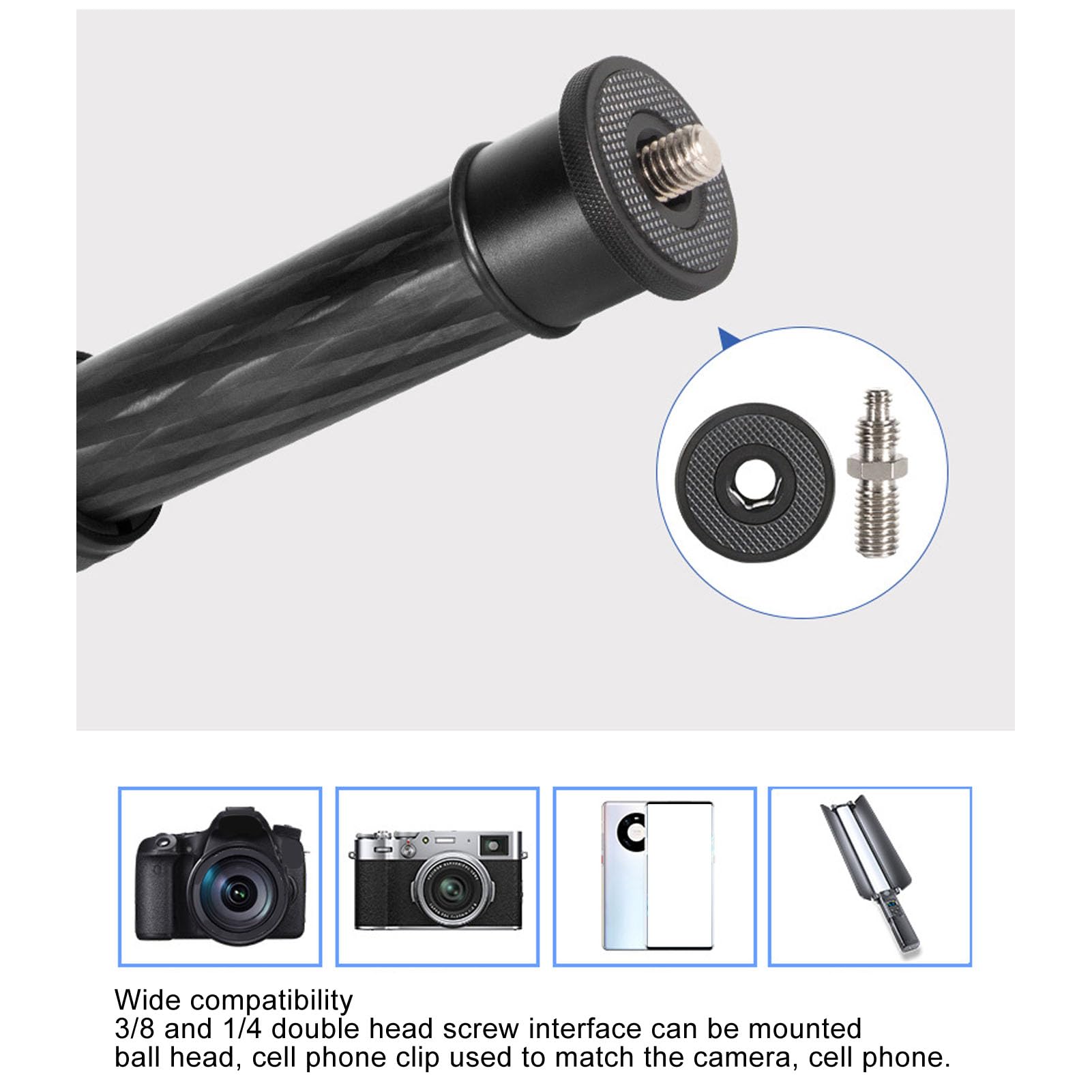 Dilwe Tripod Extension Arm, Horizontal Centre Column Boom 44.5In Extender, 360° Rotatable Aluminum Alloy Swivel Lock, Tripod Boom Arm For Overhead Photography