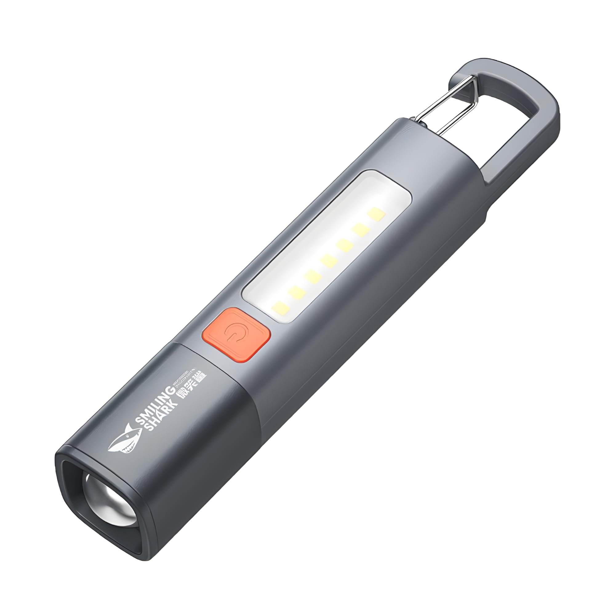 Dubom 1200Mah Portable Torch Led Work Light, Cob Side G1 Flash Light, 3 Modes Zoomable Focus White Waterproof Powerful Super Bright Edc, Outdoor Emergency, Mini-Rechargeable, Camping Flashlight (1, Gray)