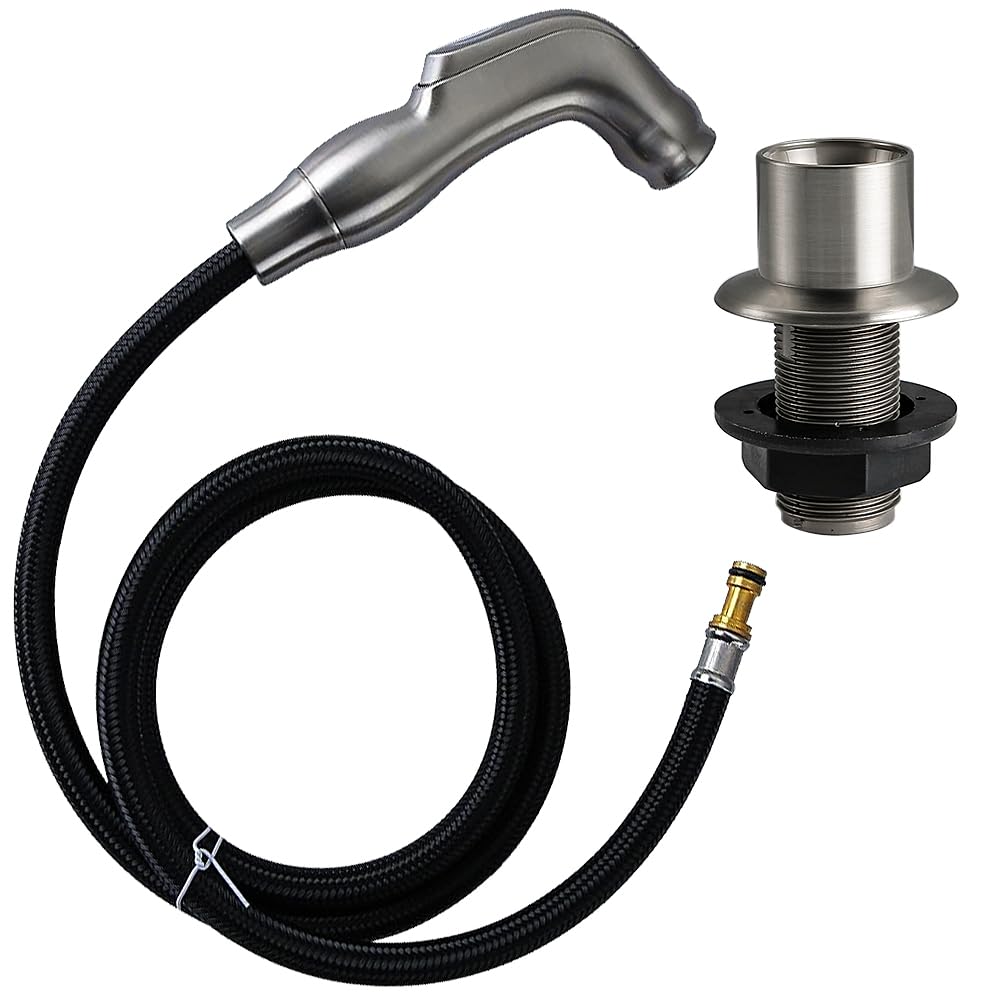 Hansengroe Kitchen Sink Sprayer Replacement Parts Compatible With Moen 136103Sl 140028Srs, Universal Kitchen Faucets Parts Replacement Side Sprayer (Brushed Nickel)