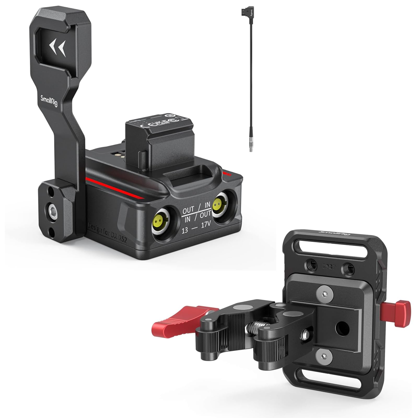 Smallrig Power Supply Base Plate For Dji Rs 2 / Rs 3 Pro/Rs 4 Pro Gimbal + Mini V Mount Battery Plate
