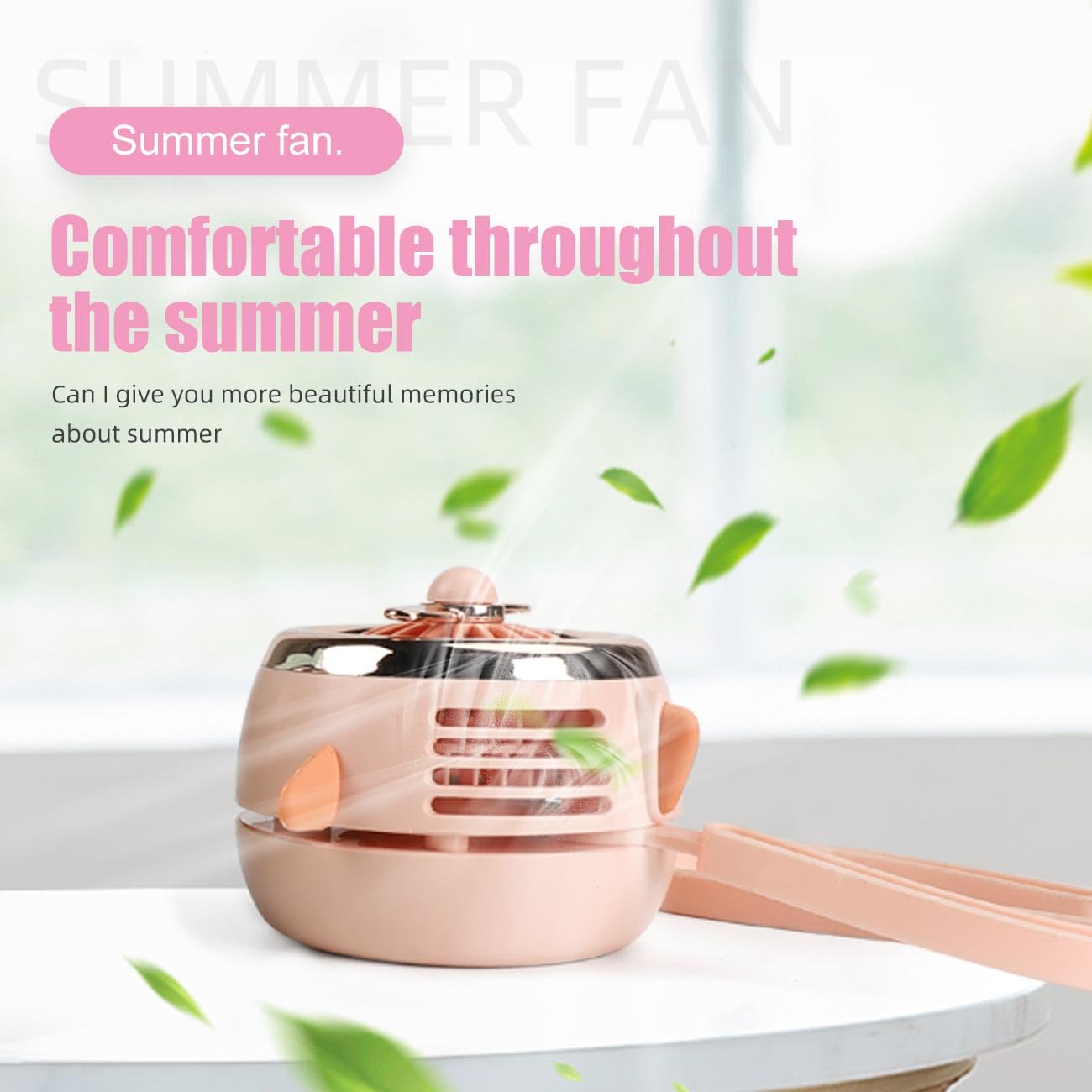 Portable Neck Fan, Mini Handheld Fan Personl Fan Neck With 3 Wind Speed Adjustable, Usb Rechargeable
