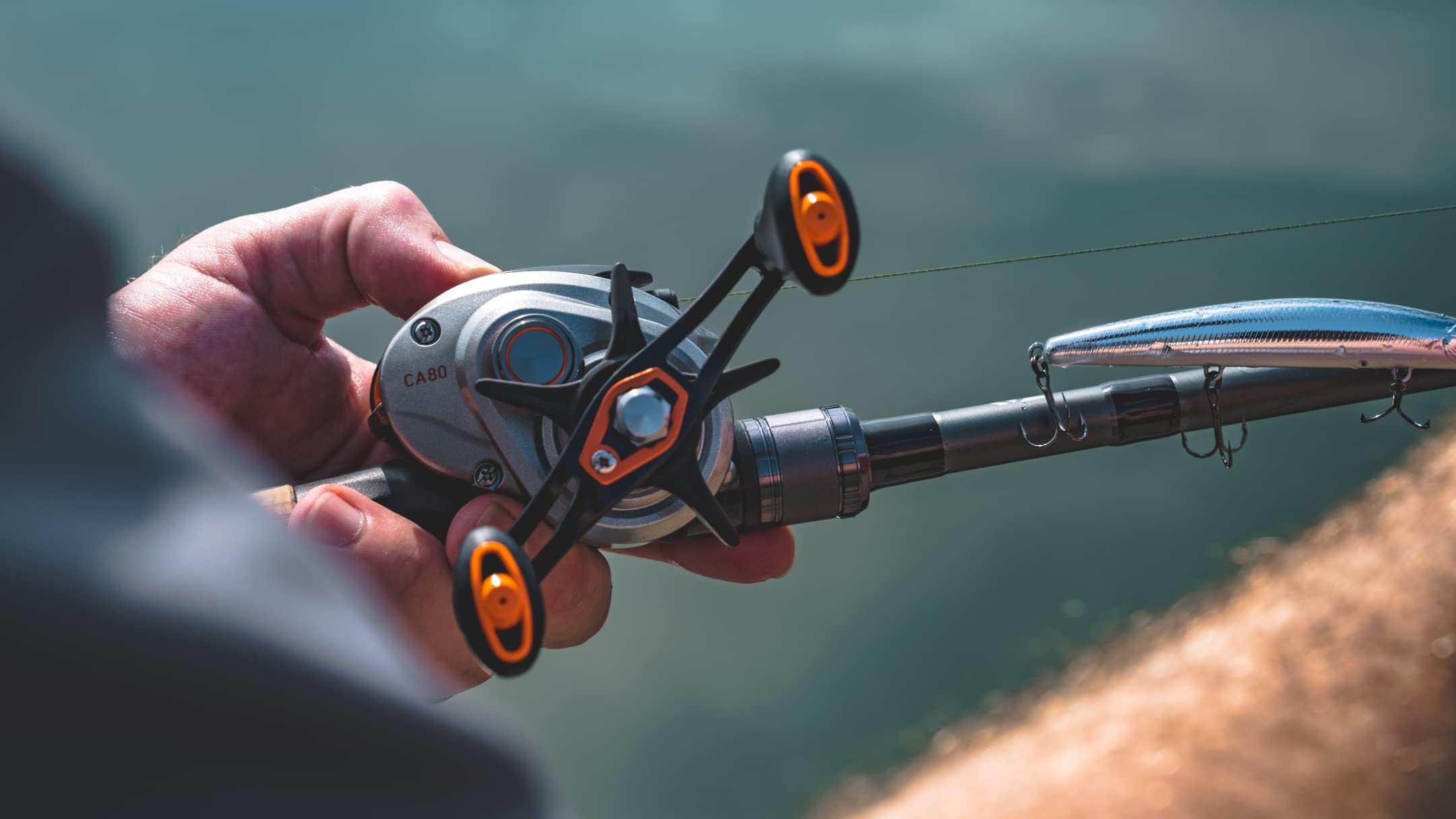 Daiwa Daiwa, Ca80 Casting Reel, 7.5:1 Gear Ratio, 9Bb+1Rb Bearings, 15 Lb Max Drag, Left Hand-Ca80Hsl,Silver