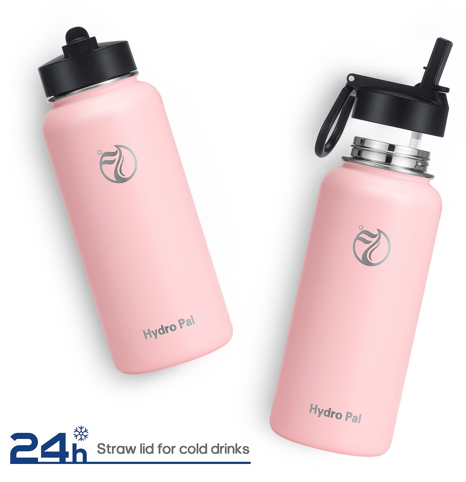32 Insulated Water Bottles With 2 Leak Proof Lids(Spout Lid And Straw Lid), Wide Mouth Sport Water
