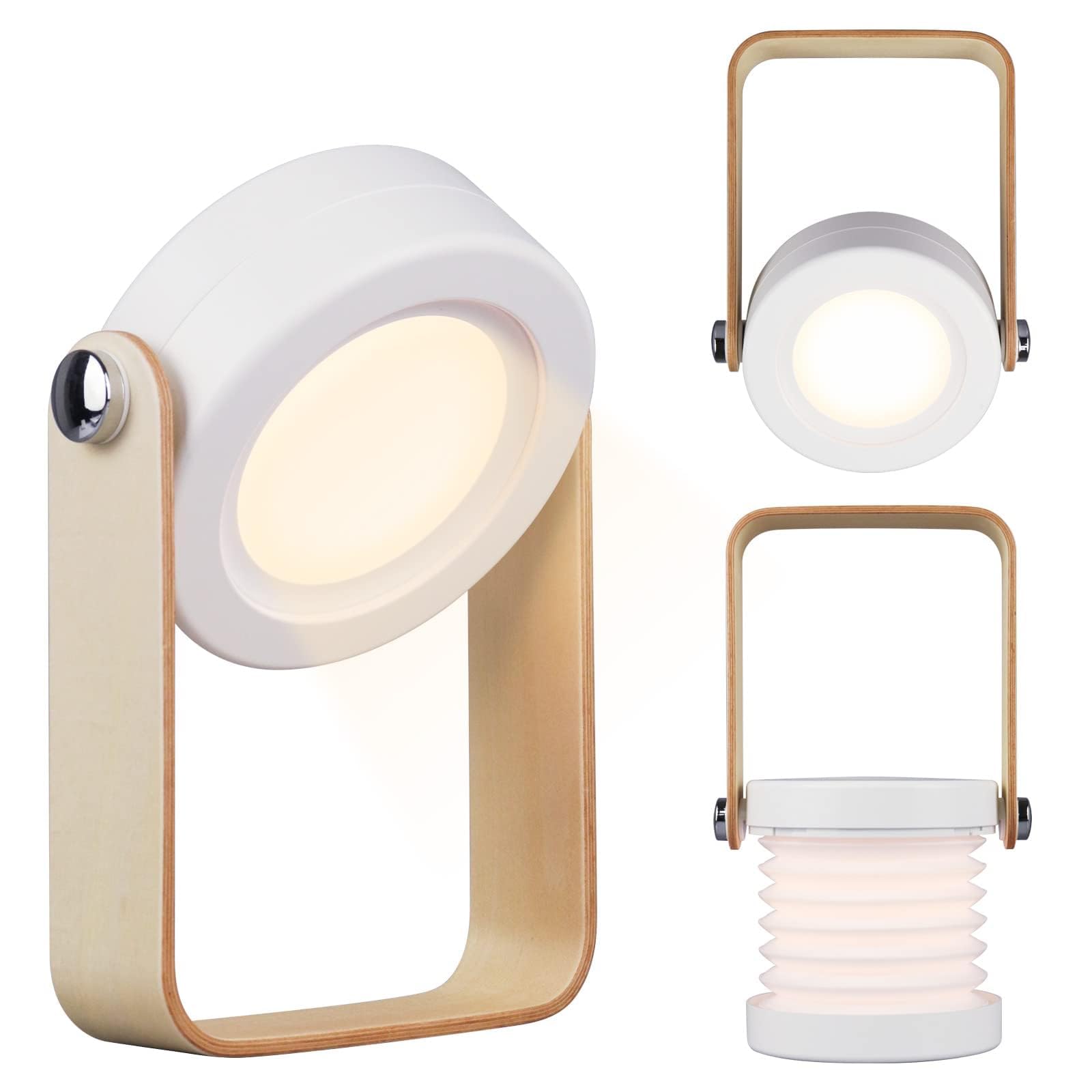 Titigeeli Foldable Table Lamp, Cordless Table Lamps,Rechargeable Portable Folding Led Lantern Lamp,Battery Operated Reading Light Table Lamp,Dimmable