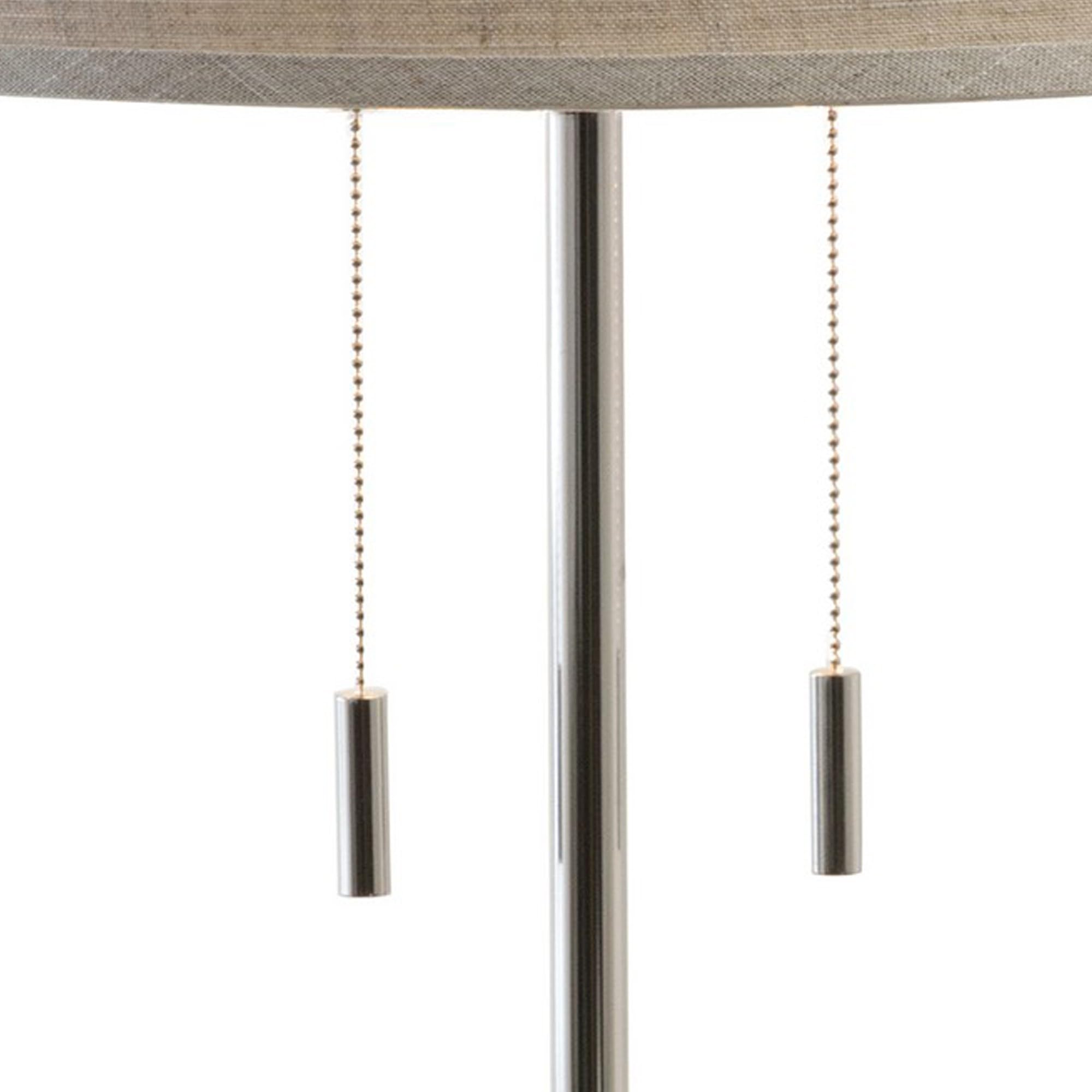Benzara Benjara Bm309011 28 In. Classic Drum Fabric Shade Table Lamp Gray