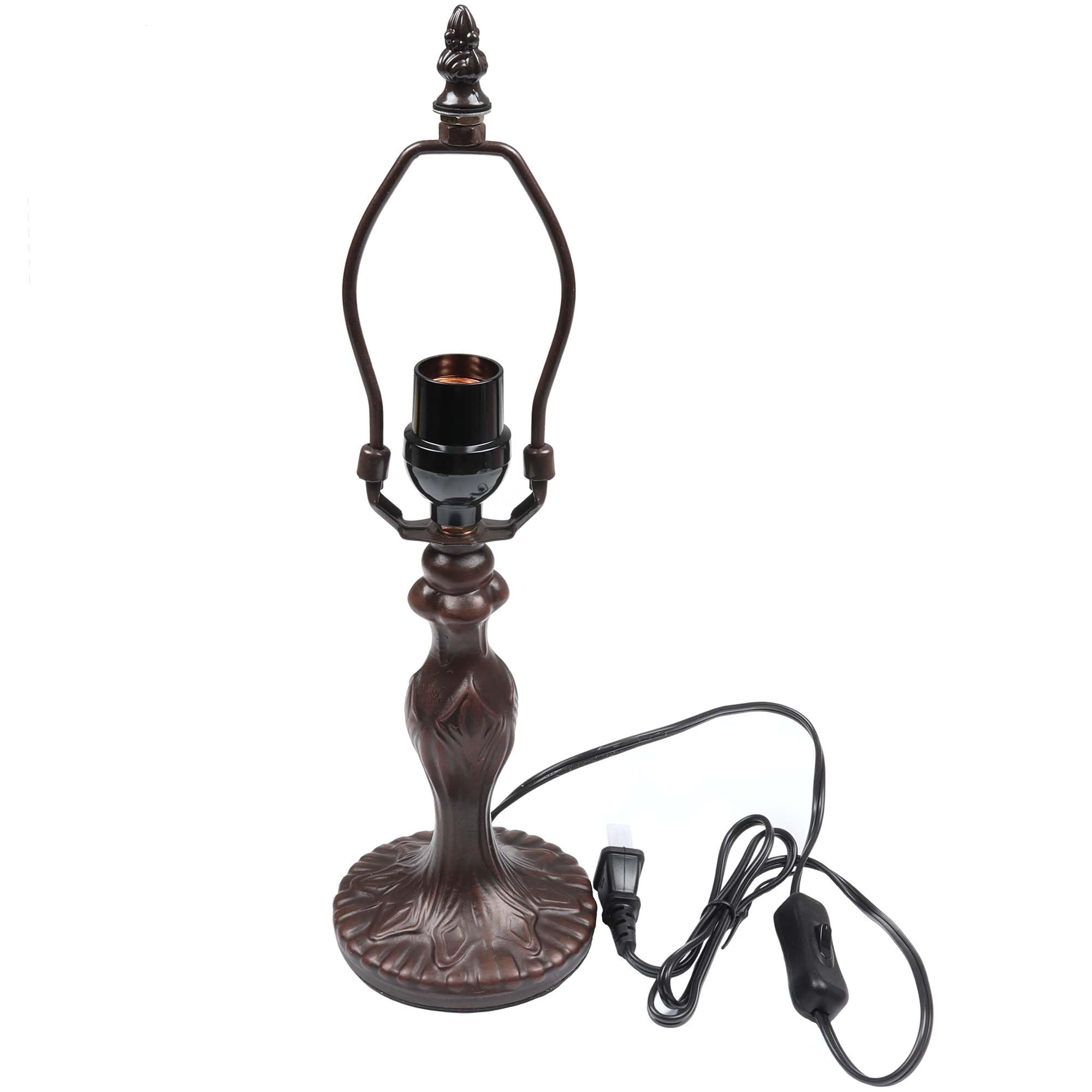Bieye B10718 Antique Brown Table Lamp Base With E26 Light Socket, 4" Wx14.5 H