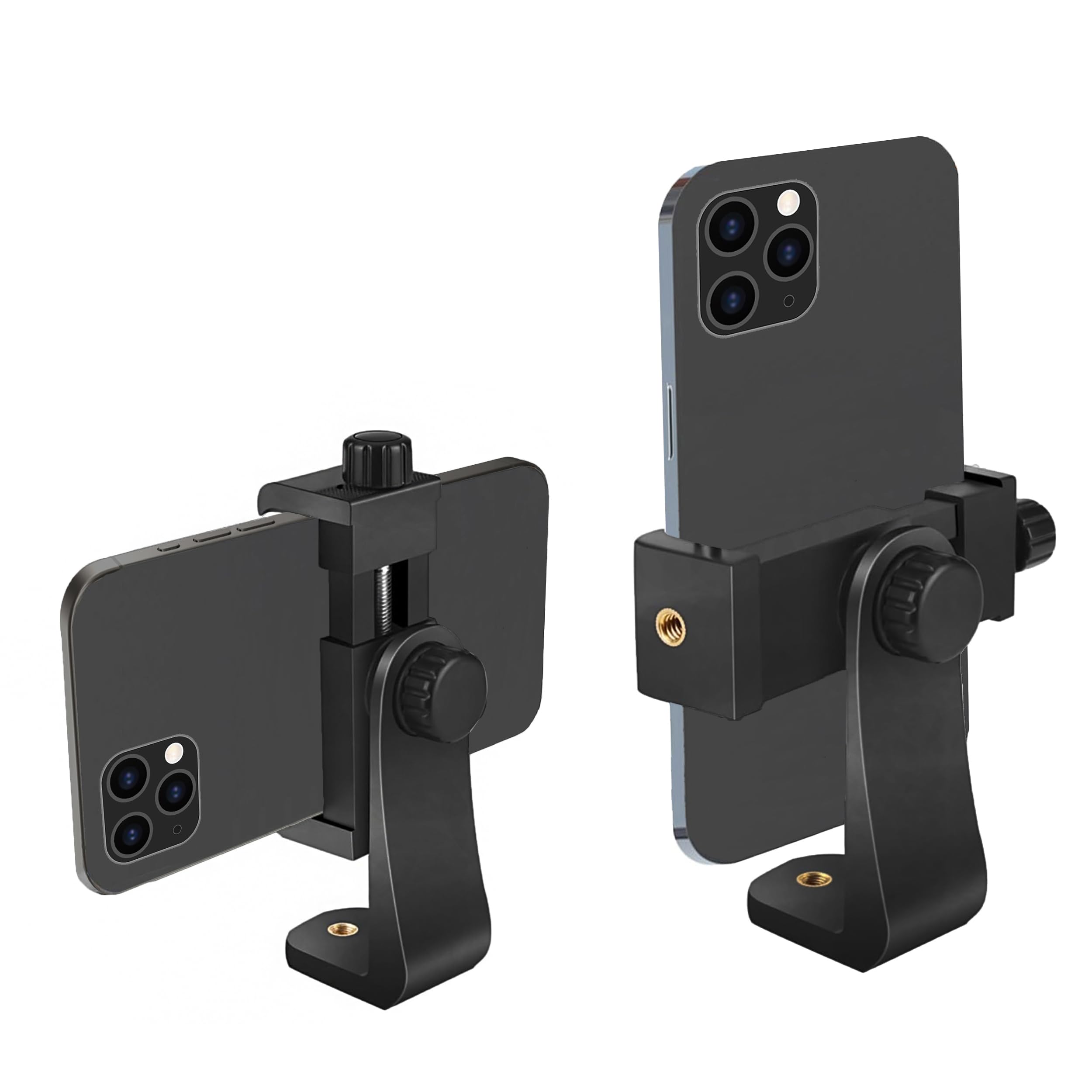 Ailun Phone Holder/Vertical And Horizontal Tripod Mount Adapter Rotatable Bracket With 1/4 Inch Screw, Adjustable Clip For Iphone, Android Cell Phone, Selfie Stick, Camera Stand