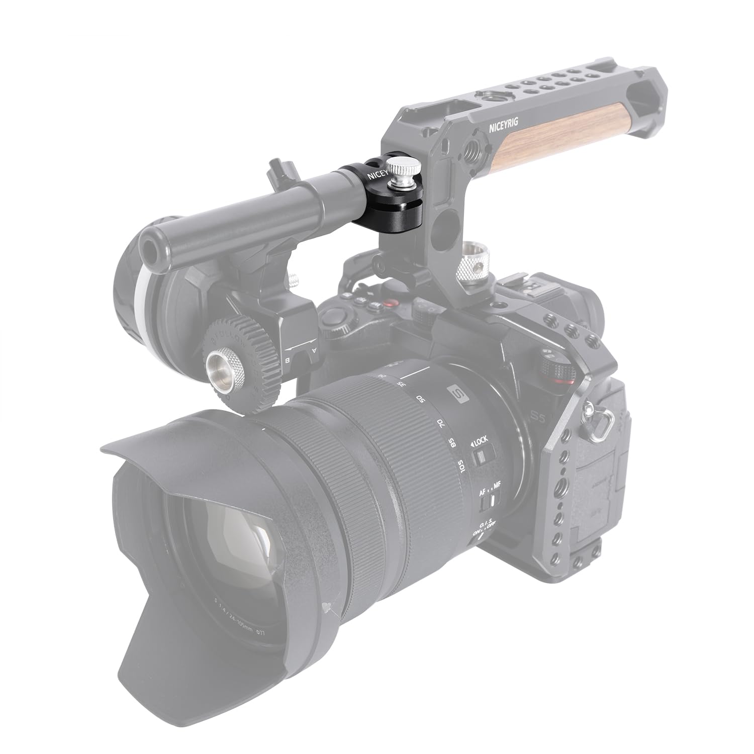 Niceyrig Ultra-Light 15Mm Rod Clamp Rail Extension For Arri / 1/4'' Locating Pin Thread, Applicable For Evf Mount, Follow Focus - 566