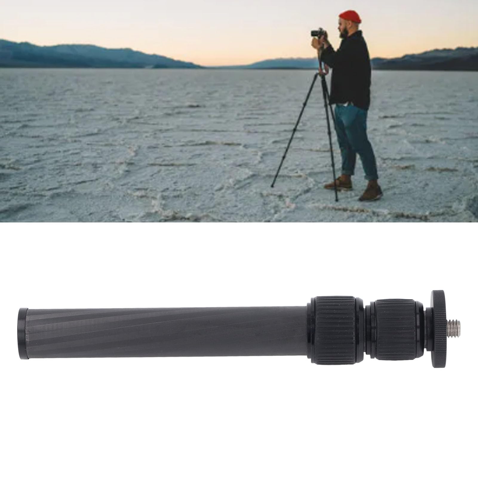 Jaocdoen Carbon Fiber Tripod Extension Tube For Dslr Camera, Load 22Lbs