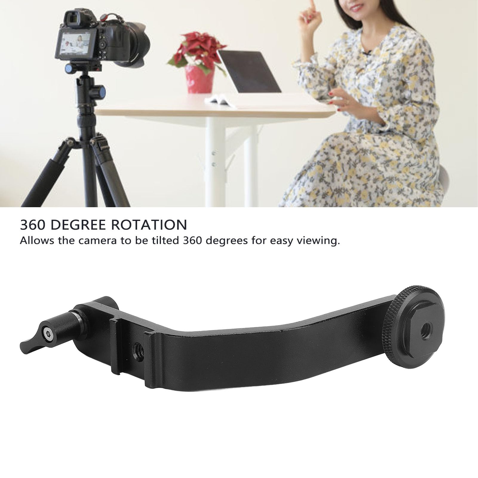 Gowenic Tilt Arm For Feelworld F5 F570 S55 Fw568 5 Inch 5.5 Inch 5.7 Inch 4K Hdmi On Camera Field Monitor Mount On Dslr Stabilizer Gimbal Crane Rig, 360 Degree Rotation