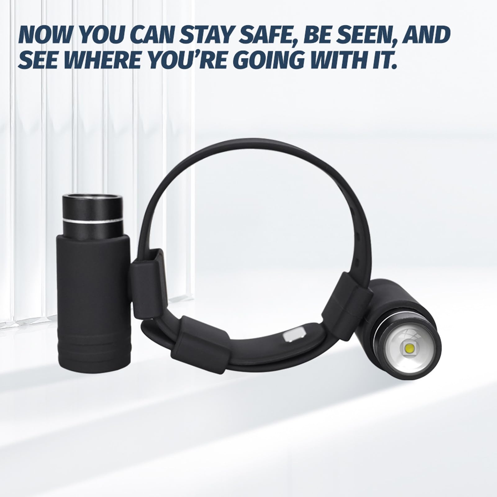 Eimsoah Mini Flashlight,Wrist Flashlight Led Torch, Rechargeable Clip Hands Wrist Flashlight, Ip5 3 Modes Wrist Watch Flash Light, Long Lasting Battery For Night Running, Hiking, Camping