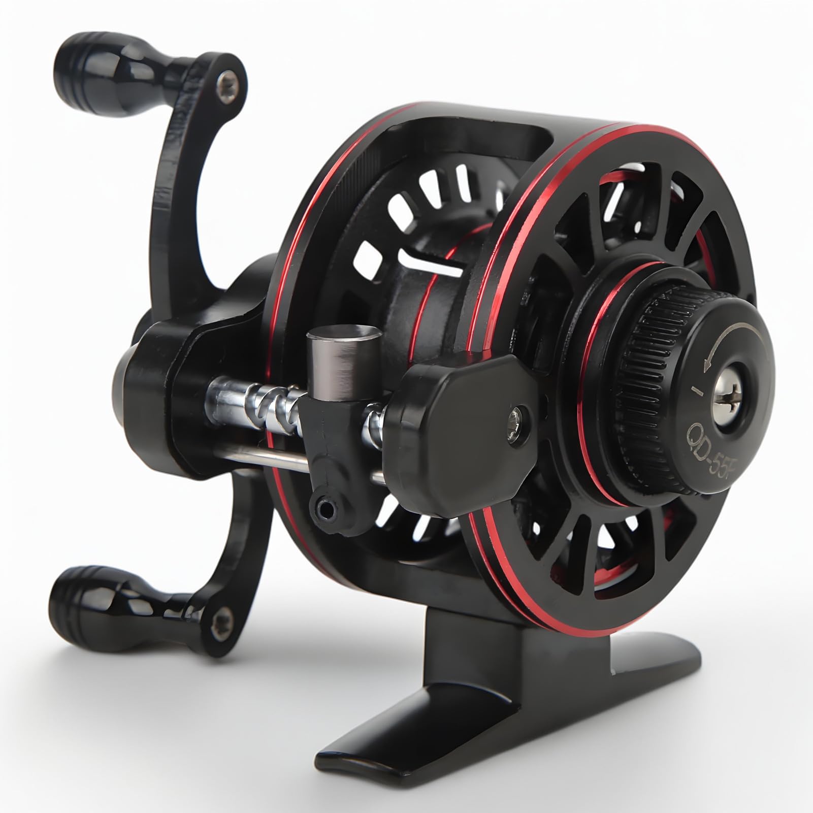 Sungooyue 3+1 Bearing All Metal Reel For Ice Fishing Rock Fishing, 5Kg/11.0Lb Braking Force Wheel Speed Ratio 3.0:1 Double-Speed Fishing Line Reel