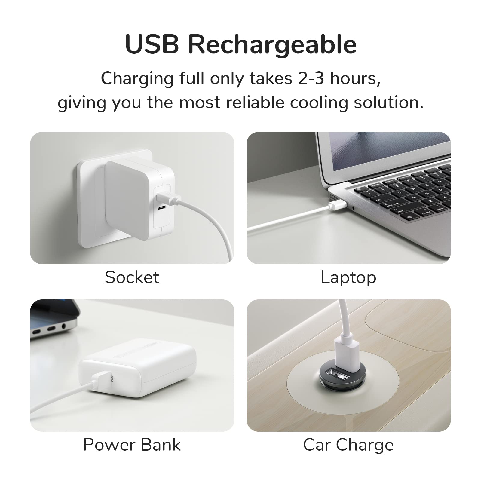 Jisulife Handheld Mini Fan, Portable And Small With 3 Speeds, Usb Rechargeable Battery Operate