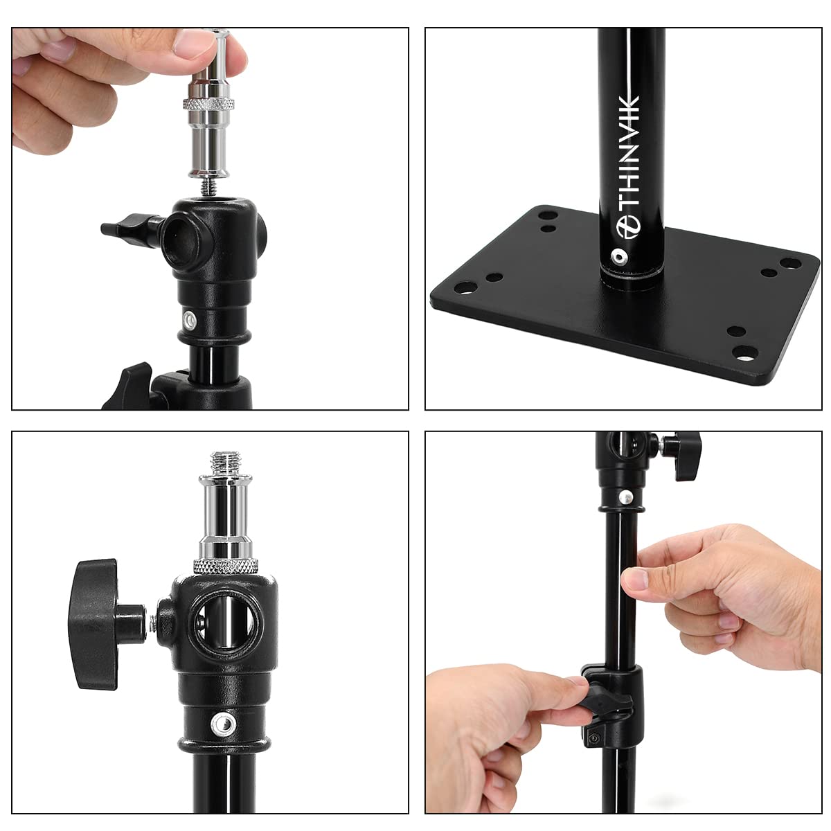 Thinvik Photography Studio Camera Stand,Lighting Wall Ceiling Mount Boom Arm For Video Monolight,Reflector,Overhead Vertical Horizontal Mounting - Aluminum Alloy Stands For Photographic Apparatus